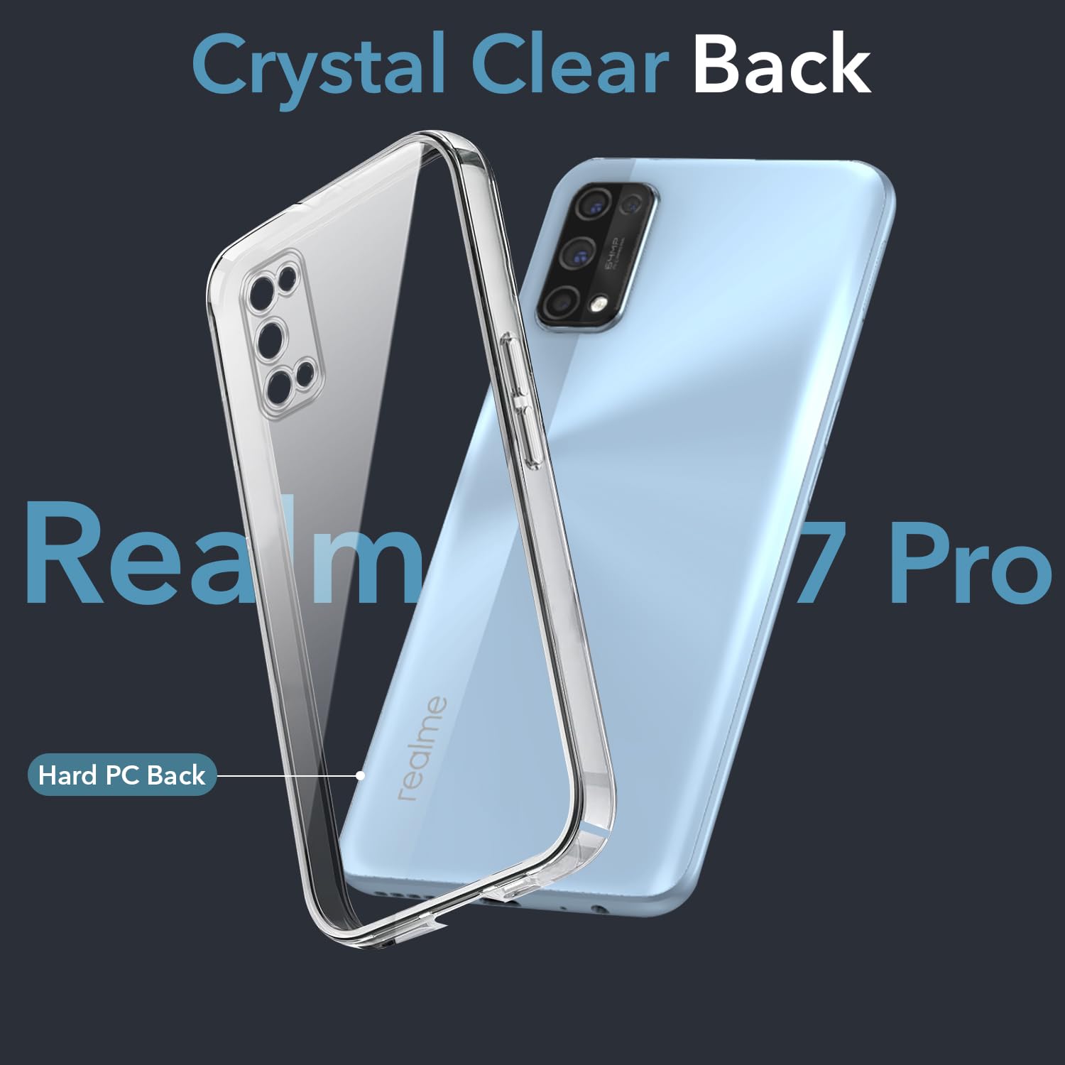 For Realme 7 Pro Back Cover Case (Hard Anti Yellow Clear Case | Drop & Camera Protection | Shockproof Polycarbonate)