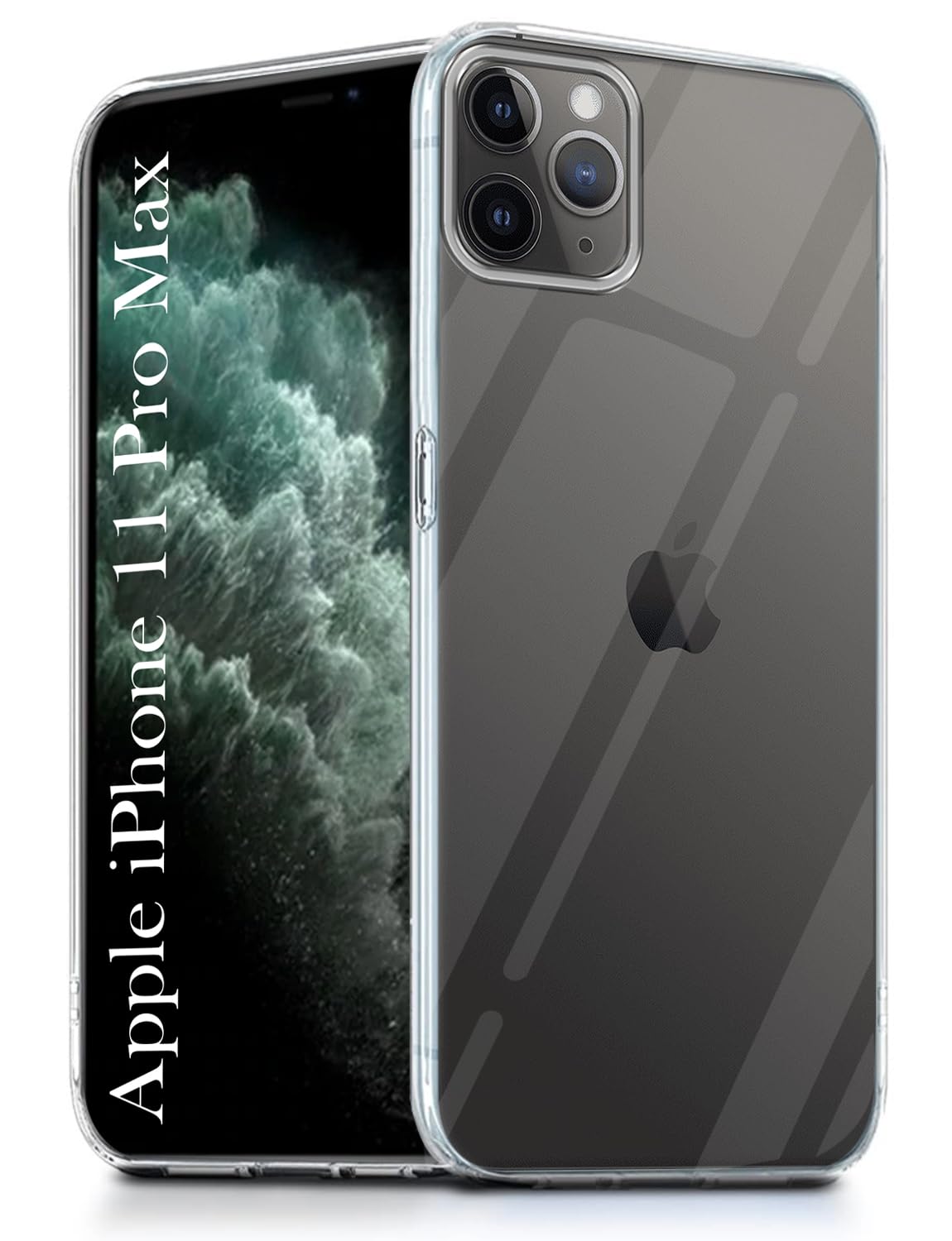For Apple iPhone 11 Pro Max Back Cover( Silicone Clear Shockproof Case with Camera Protection | Soft and Flexible | Transparent)