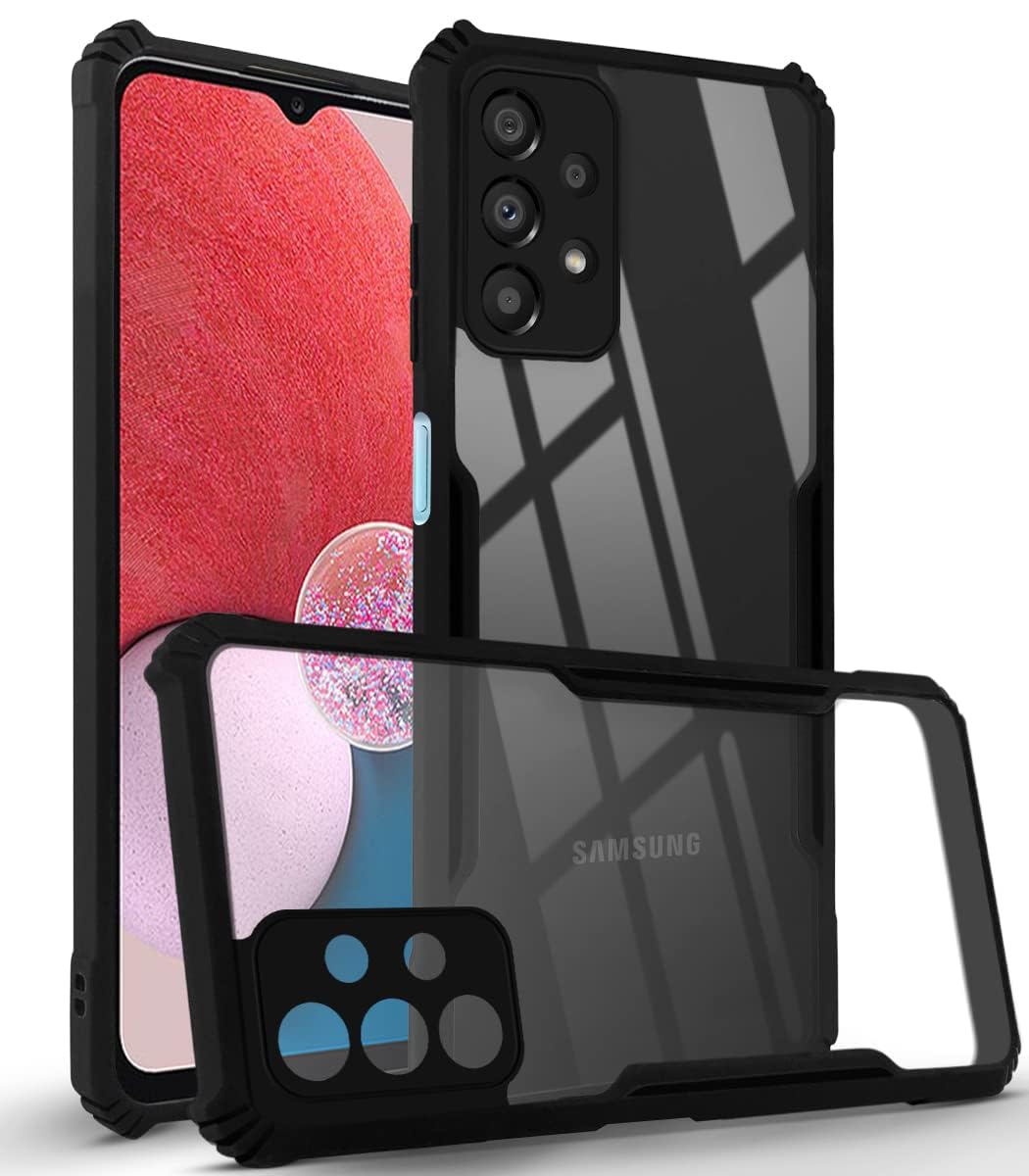 For Samsung Galaxy A13 4G Back Cover Case (Shockproof with Polycarbonate Clear Panel)