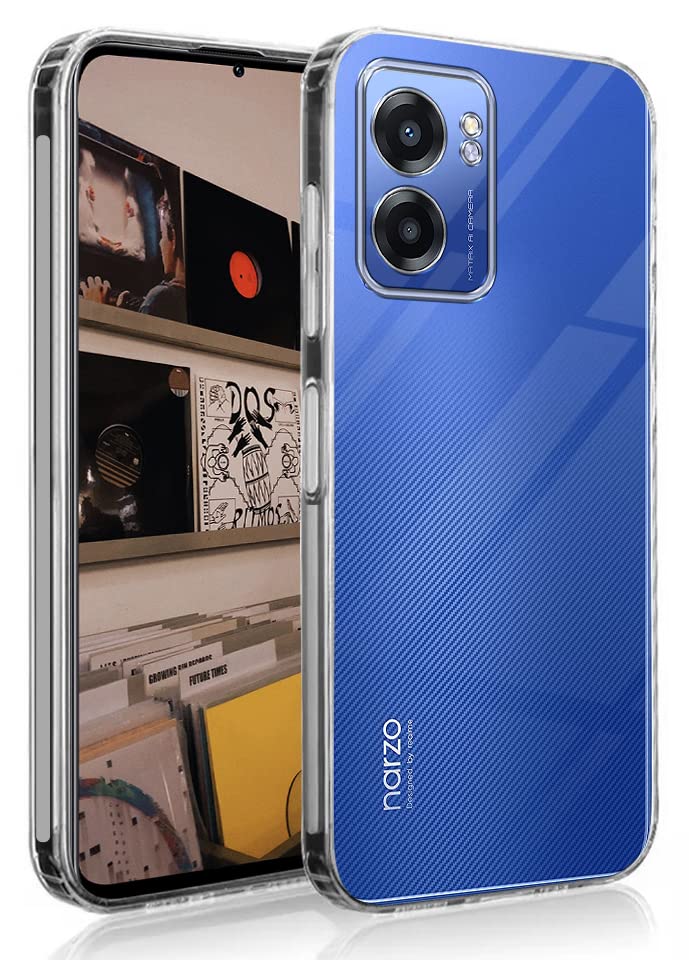 For Realme Narzo 50 5G Back Cover (Silicone Clear Shockproof Case with Camera Protection | Soft and Flexible)