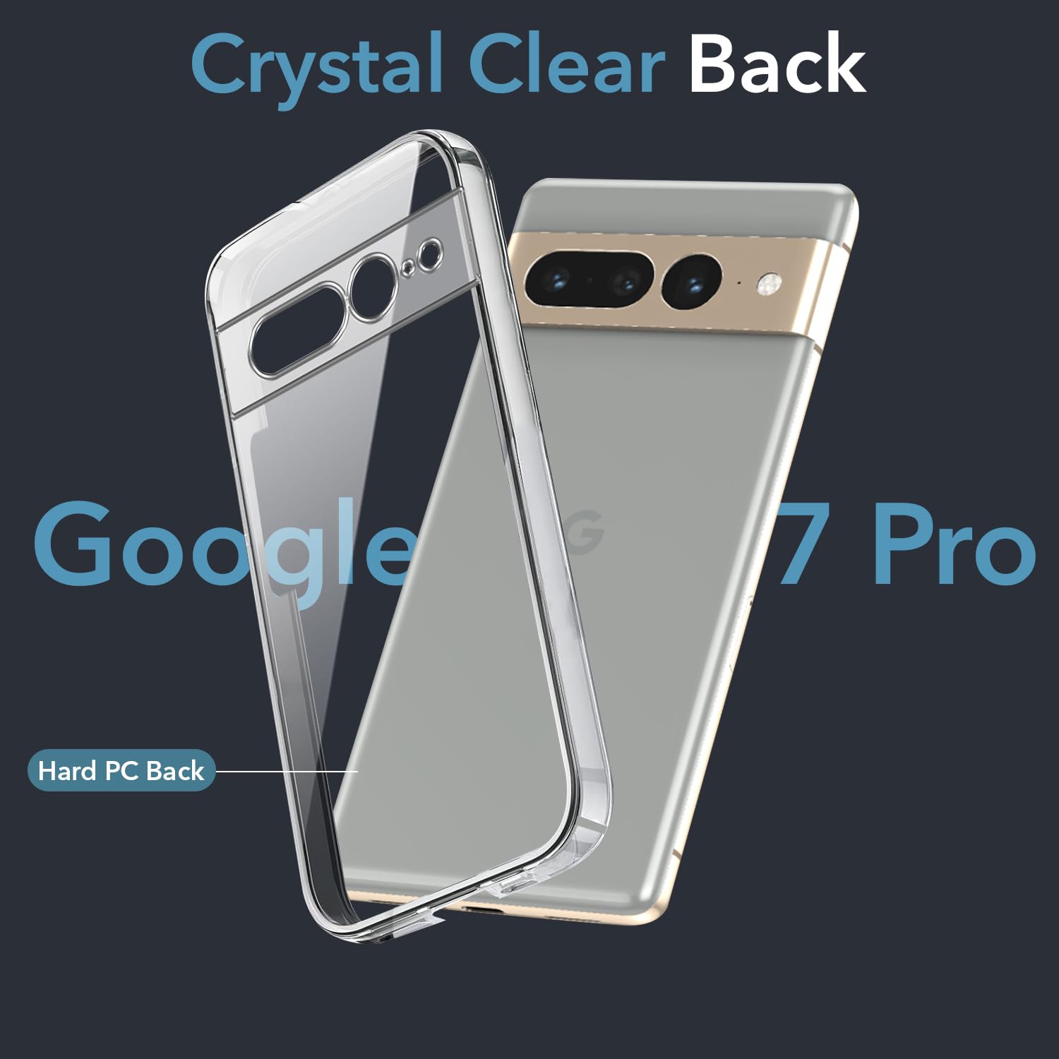 For Google Pixel 7 Pro Back Cover Case (Hard Anti Yellow Clear Case | Drop & Camera Protection | Shockproof Polycarbonate)