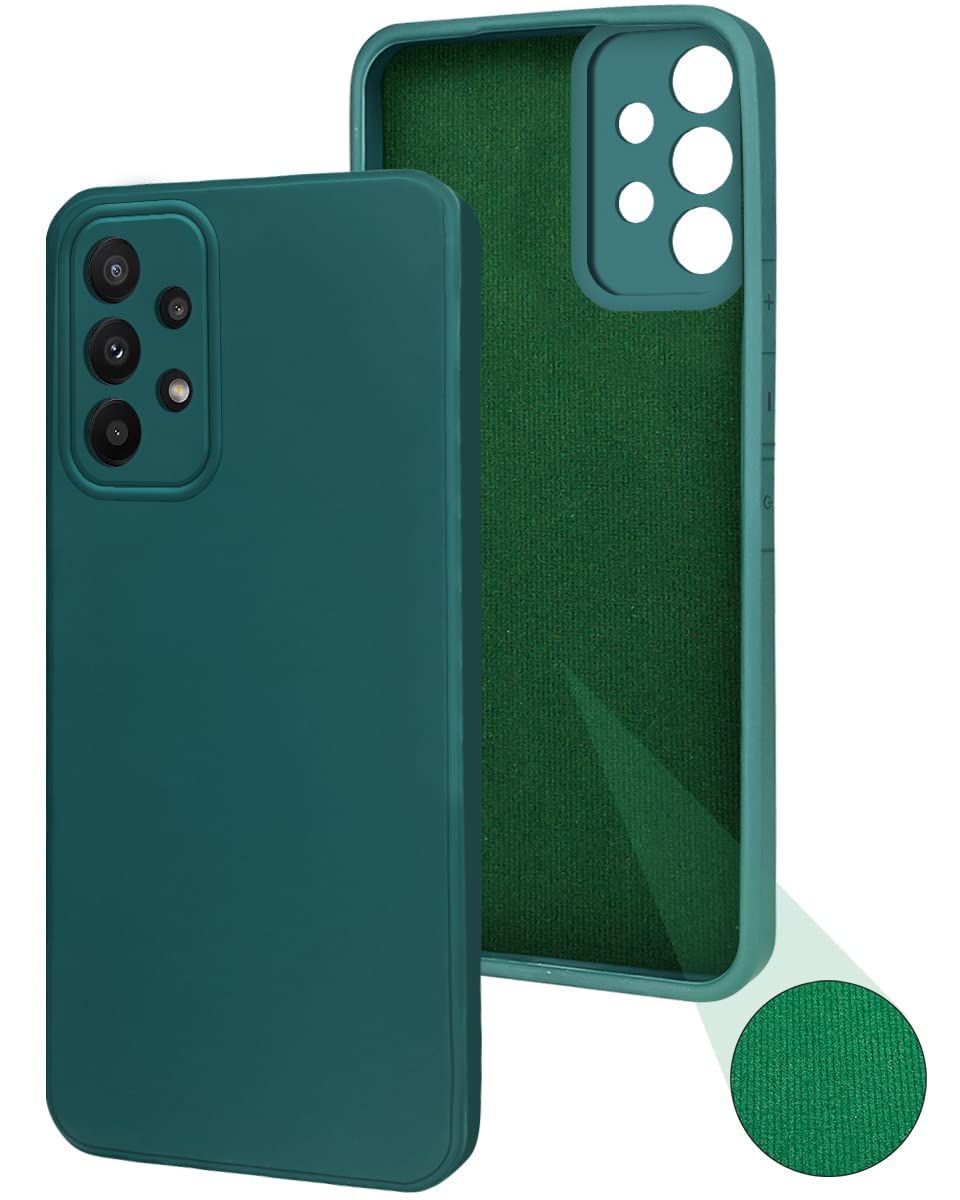 For Samsung Galaxy A33 5G Back Cover Case (Matte Finish Silicone with Inside Fiber Cloth)