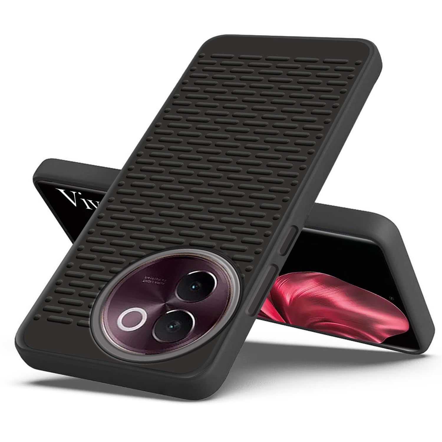 For Vivo V30e 5G Back Cover Case (Unique Texture Design | Silicon Flexible Case | Slim and Light Weight | Soft Touch Feel)