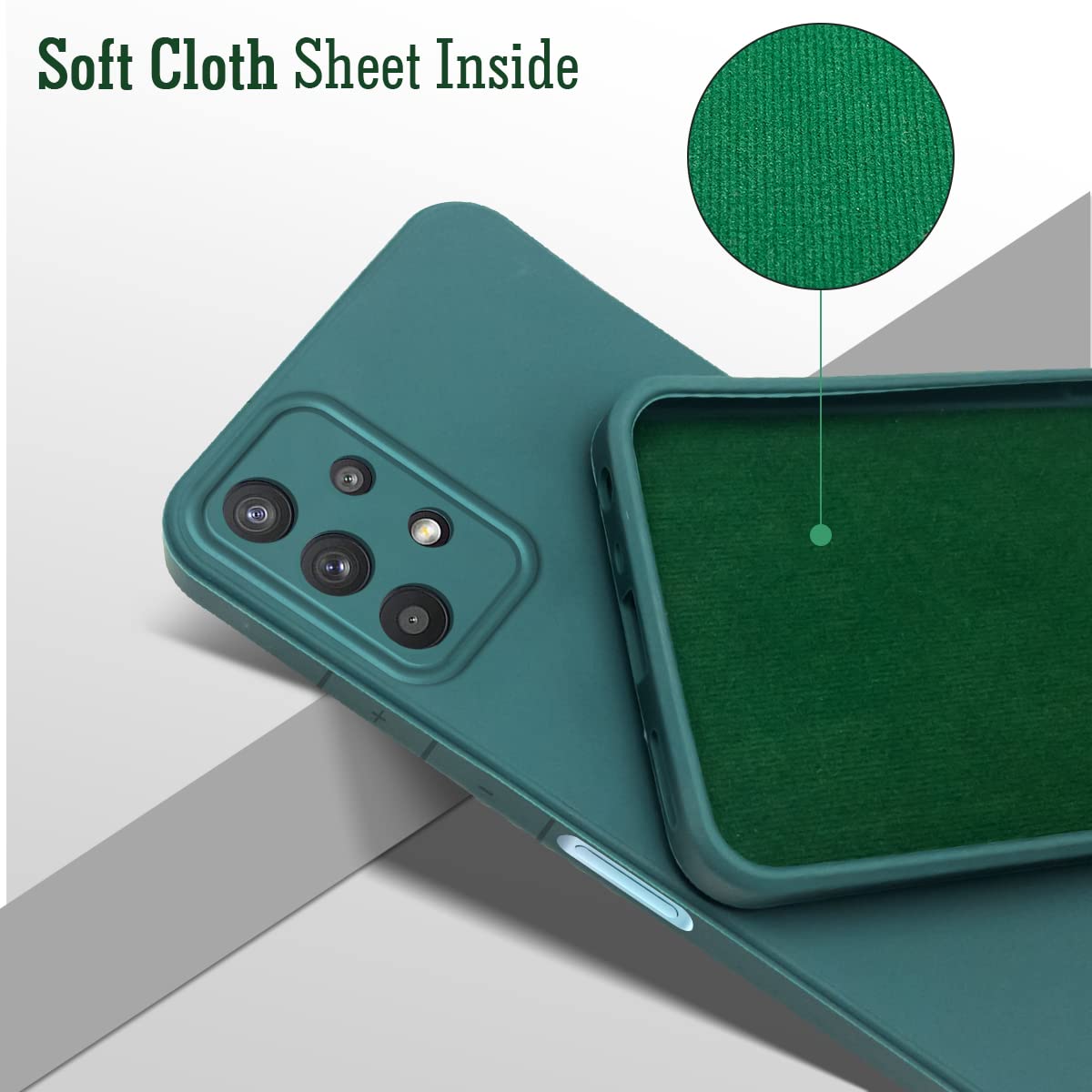 For Samsung Galaxy M32 5G Back Cover Case (Inside Fiber Cloth | Smooth Matte Finish | Elegant Professional Look)