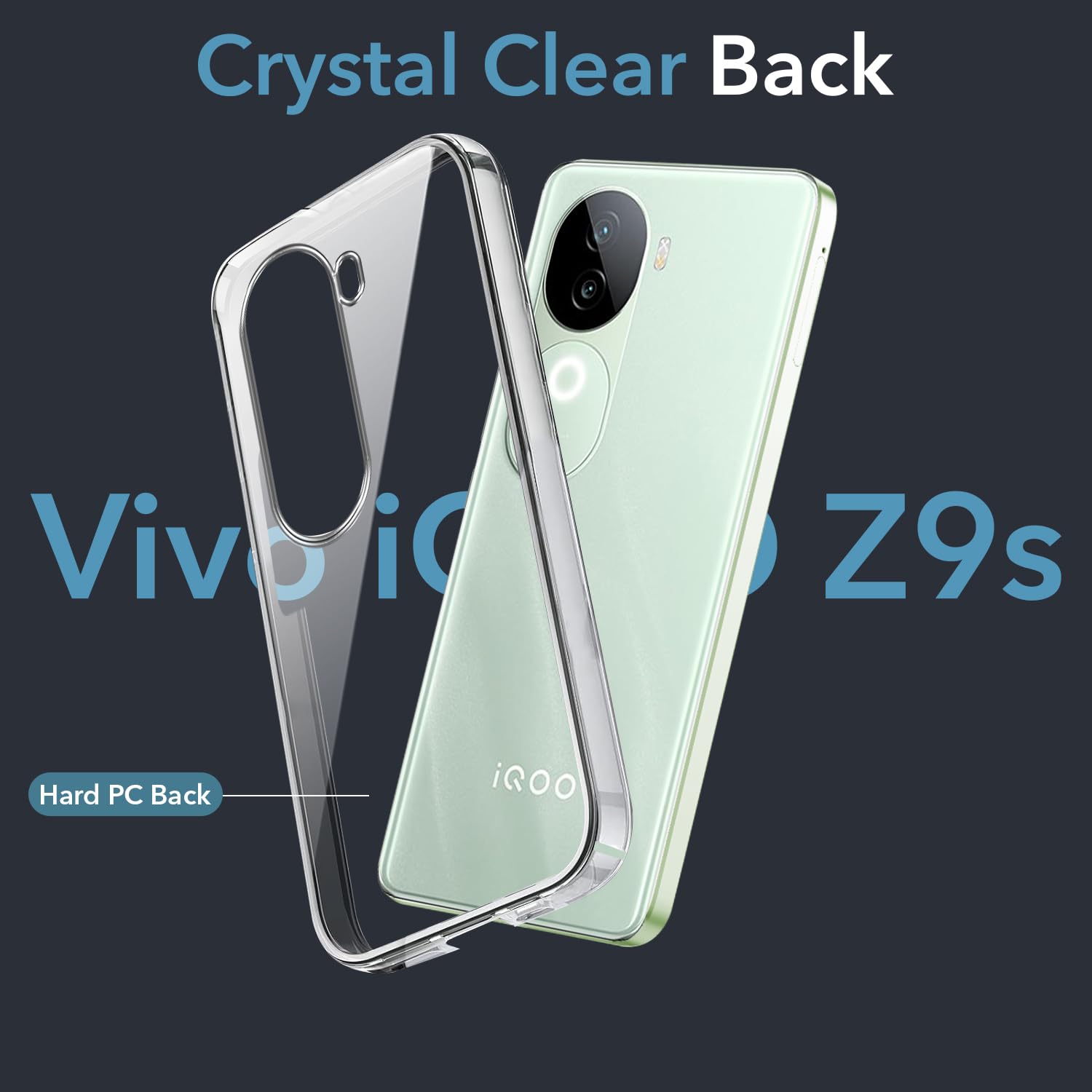For Vivo iQOO Z9s Back Cover (Hard Anti Yellow Clear Case | Drop & Camera Protection | Shockproof Polycarbonate)
