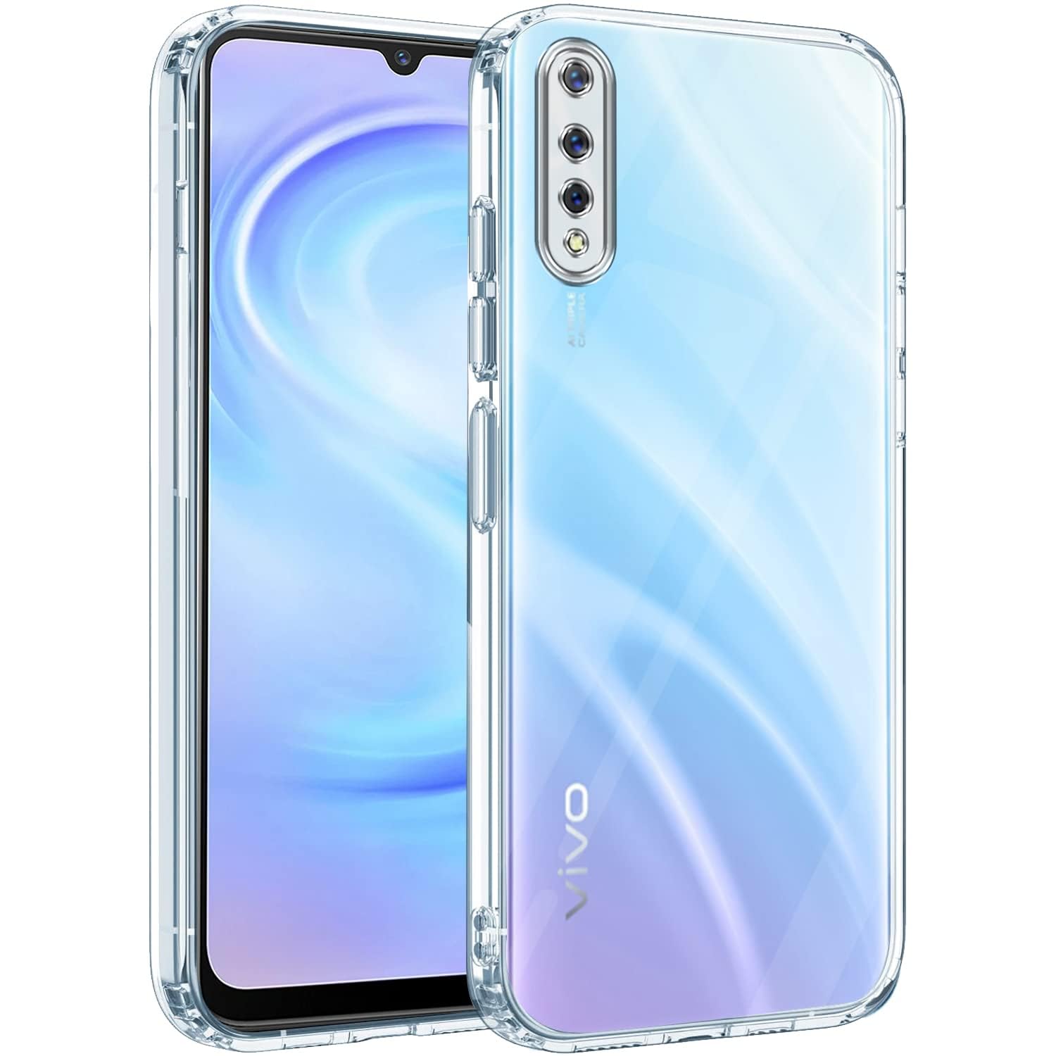 For Vivo S1 | Vivo Z1x Back Cover (Silicone Clear Shockproof with Camera Protection | Soft and Flexible | Transparent)