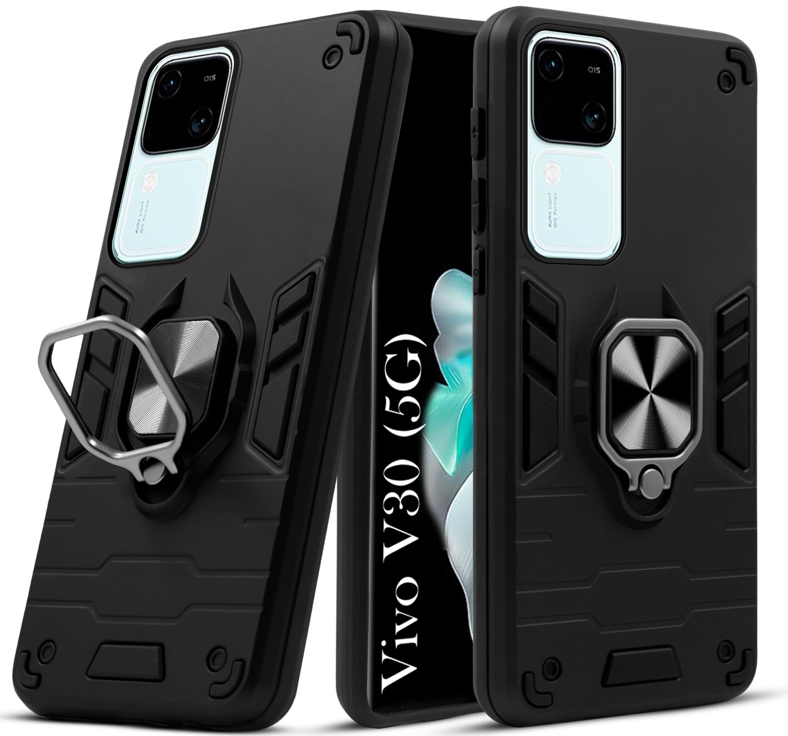 For Vivo V30 5G Back Cover Case (Shockproof Polycarbonate Dual Layer Hybrid Armor)