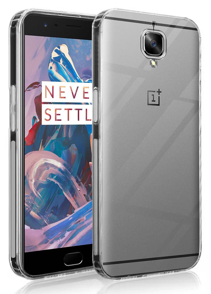 For OnePlus 3 Back Cover Case (Silicone Crystal Clear | Pure Camera Protection | Soft and Flexible for Charger and Headphone sockets | Shockproof Bumpers | Transparent)
