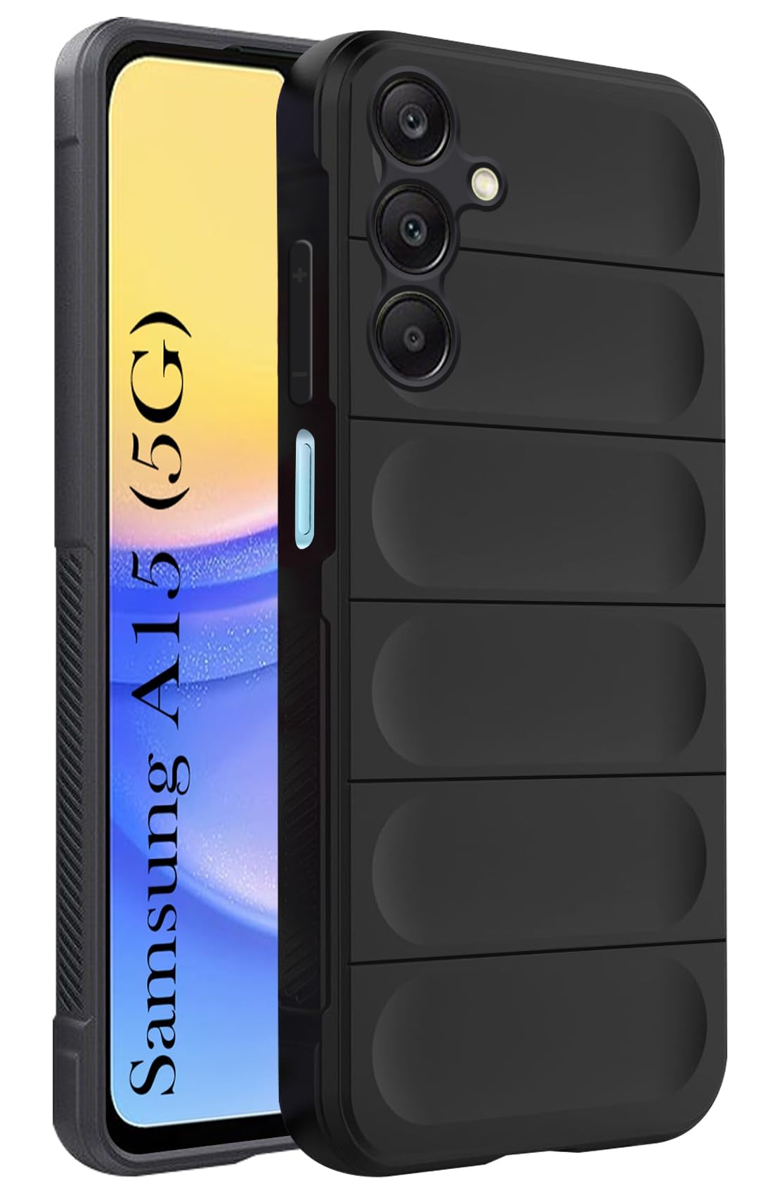 For Samsung Galaxy A15 5G Back Case Cover (Matte Liquid Silicone | Micro-Fiber Cloth Inside | Shockproof | Camera Protection)