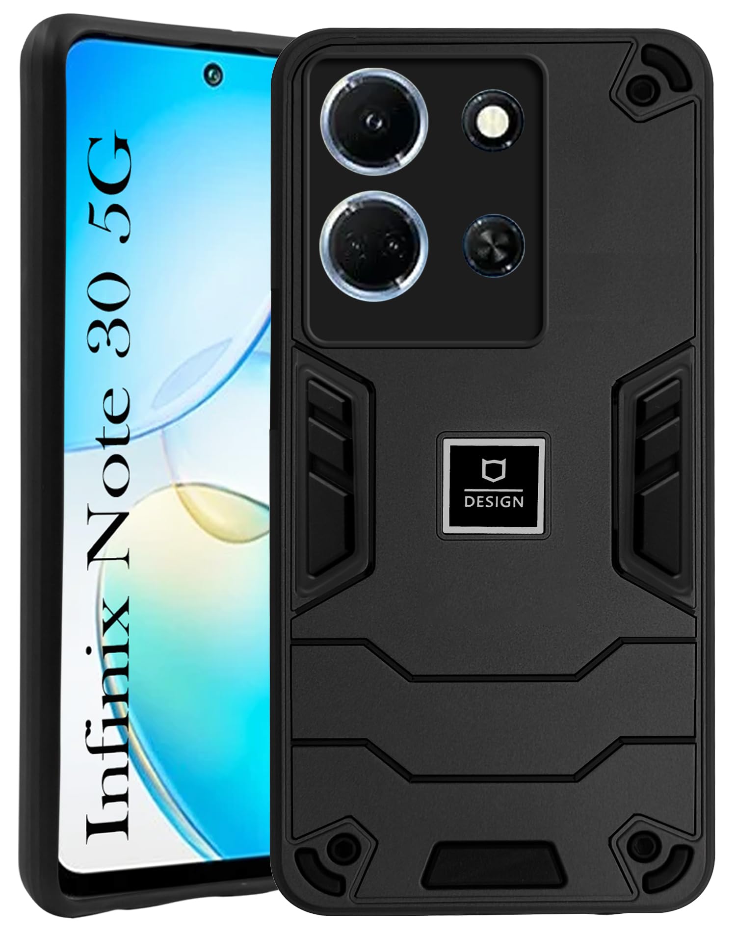 For Infinix Note 30 5G Back Cover Case (Lightweight Hybrid Shockproof Polycarbonate)