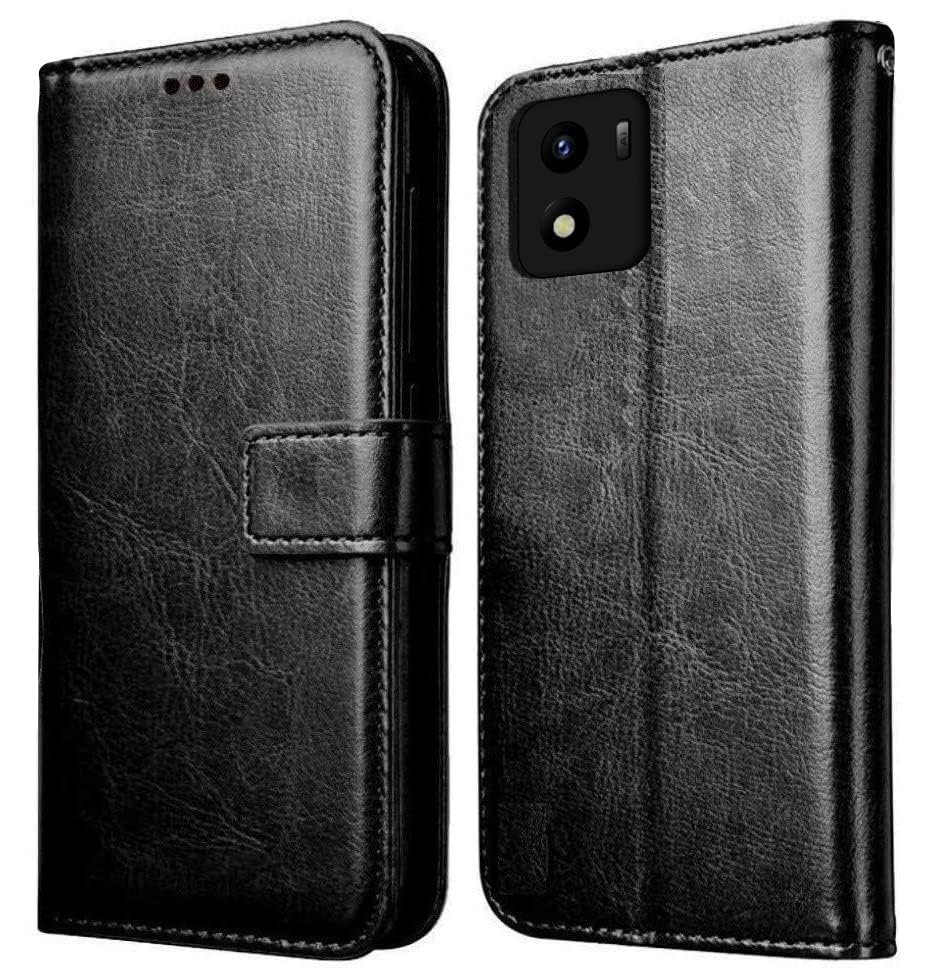 For Vivo Y01 Flip Cover Case (Leather Finish)
