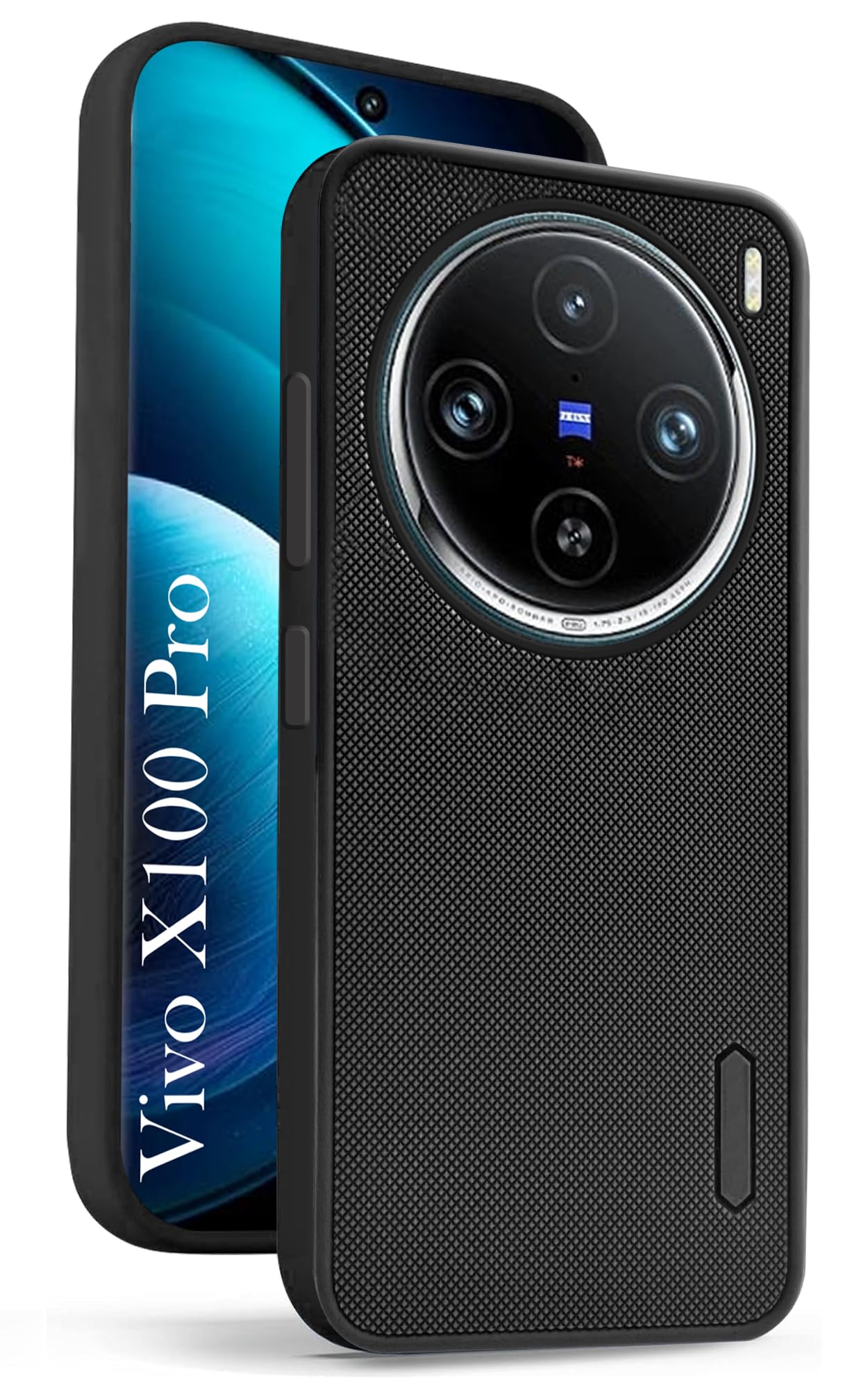 For Vivo X100 Pro 5G Back Case Cover (Textured Grip Design | Slim and Light Weight | Soft Touch and Feel)