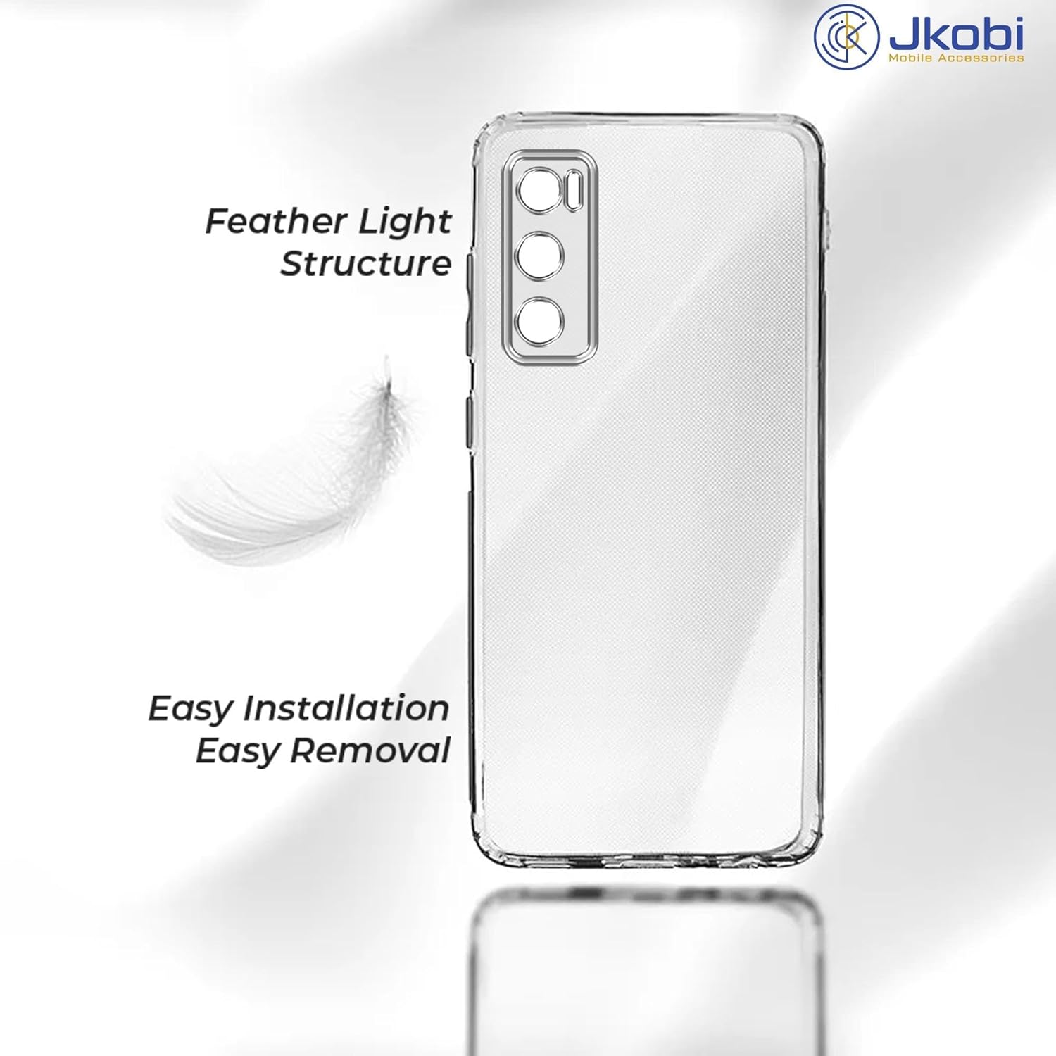 For Vivo V20 SE Back Cover (Silicone Clear Shockproof Case with Camera Protection | Soft and Flexible)