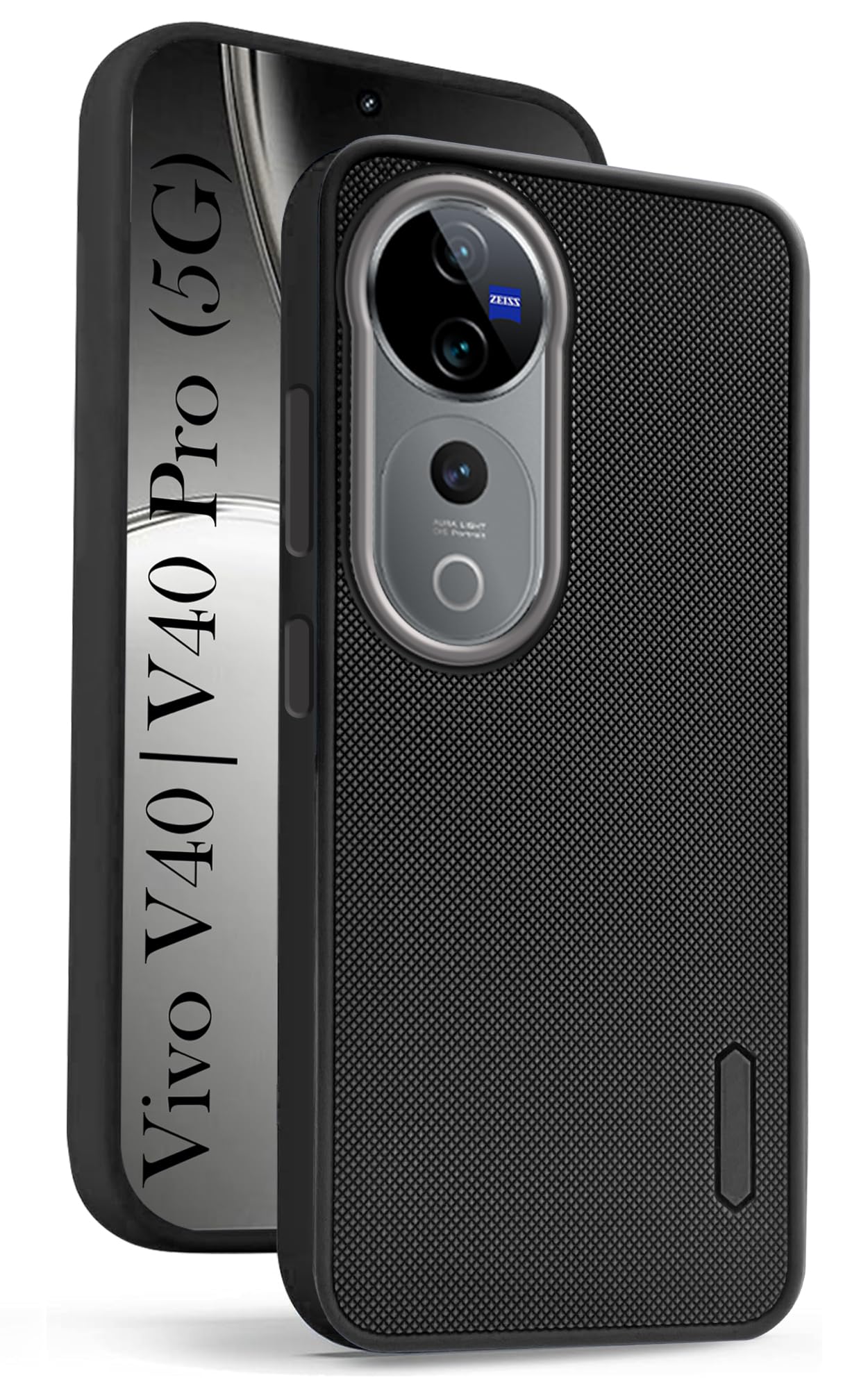 For Vivo V40 | Vivo V40 Pro 5G Back Cover Case (Textured Grip Design | Camera Protection | Slim and Light Weight | Soft Touch and Feel)