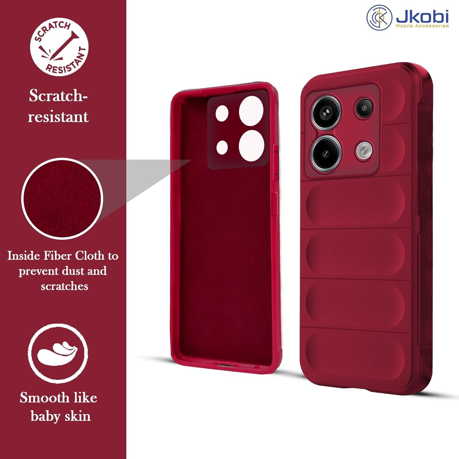 For Redmi Note 13 Pro Back Cover Case (Matte Liquid Silicone|Camera Protection | Shockproof)