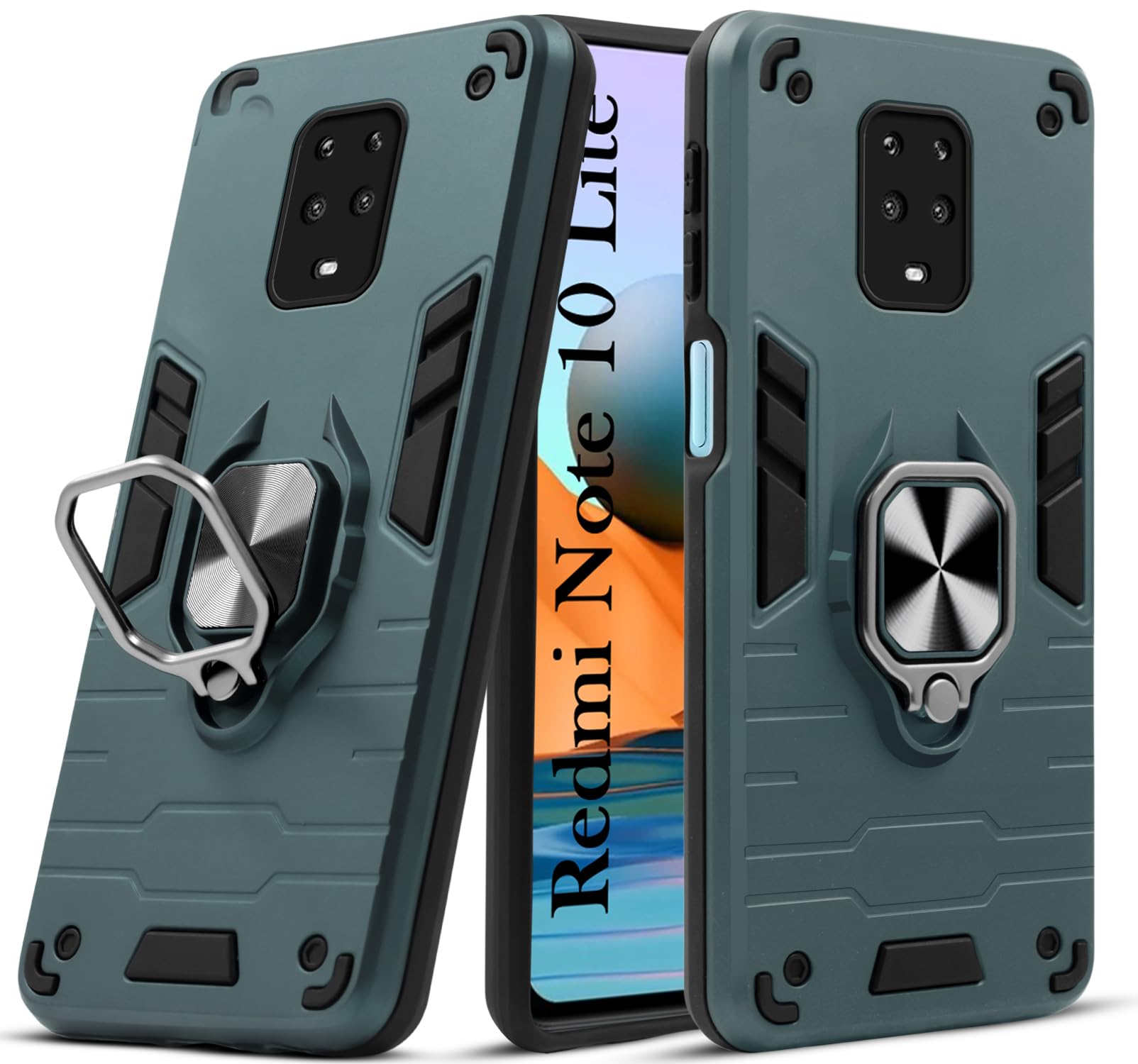 For Redmi Note 10 Lite Back Cover Case (Shockproof Hybrid Armor