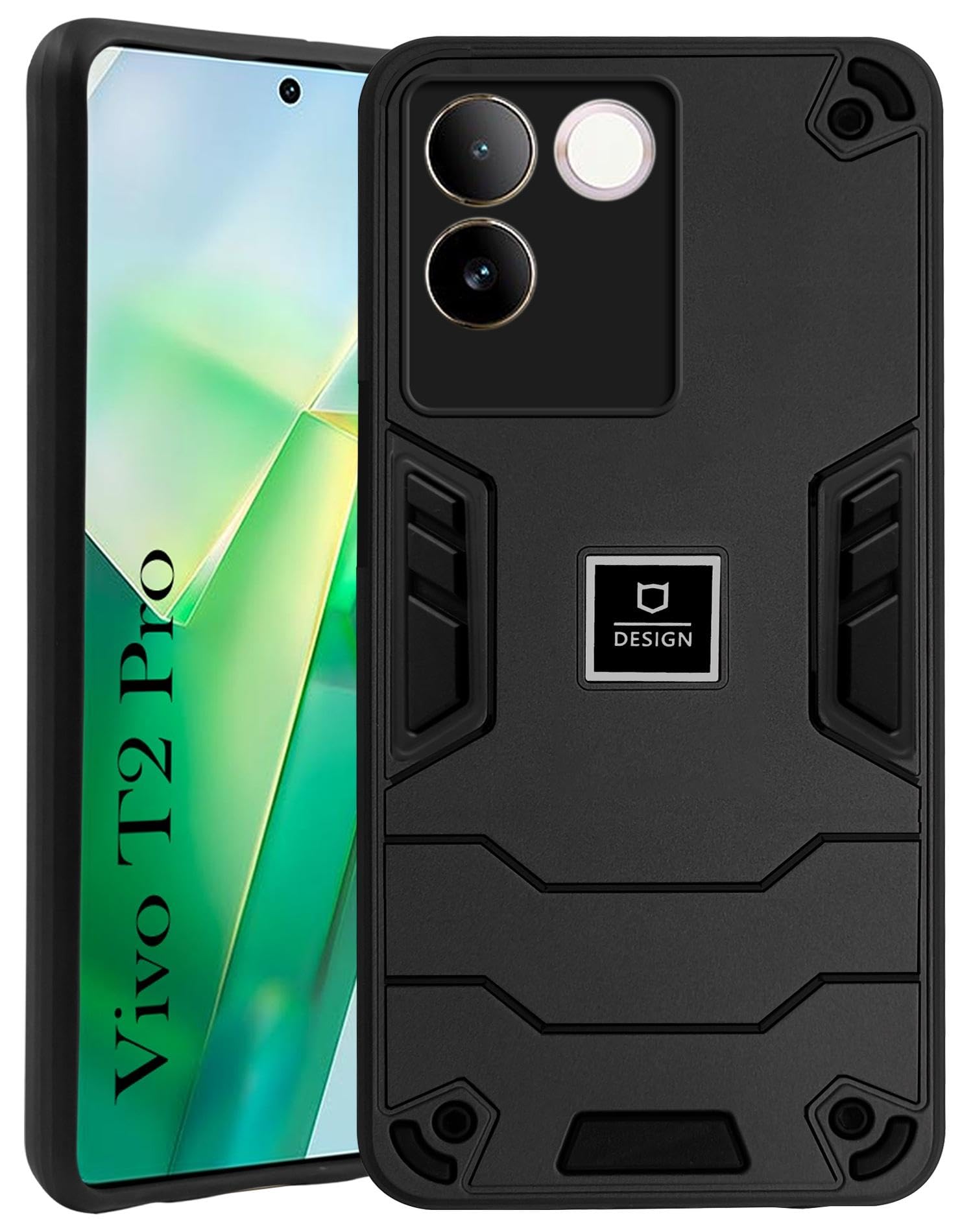 For Vivo T2 Pro Back Cover Case (Lightweight Hybrid Shockproof Polycarbonate)