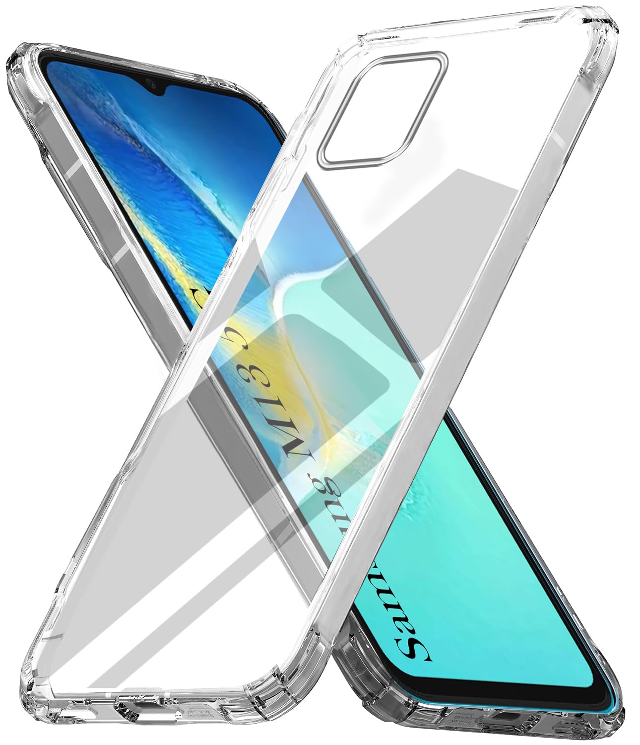 For Samsung Galaxy M13 5G Back Cover Case (Hard Crystal Clear | Shockproof Bumpers | Transparent)
