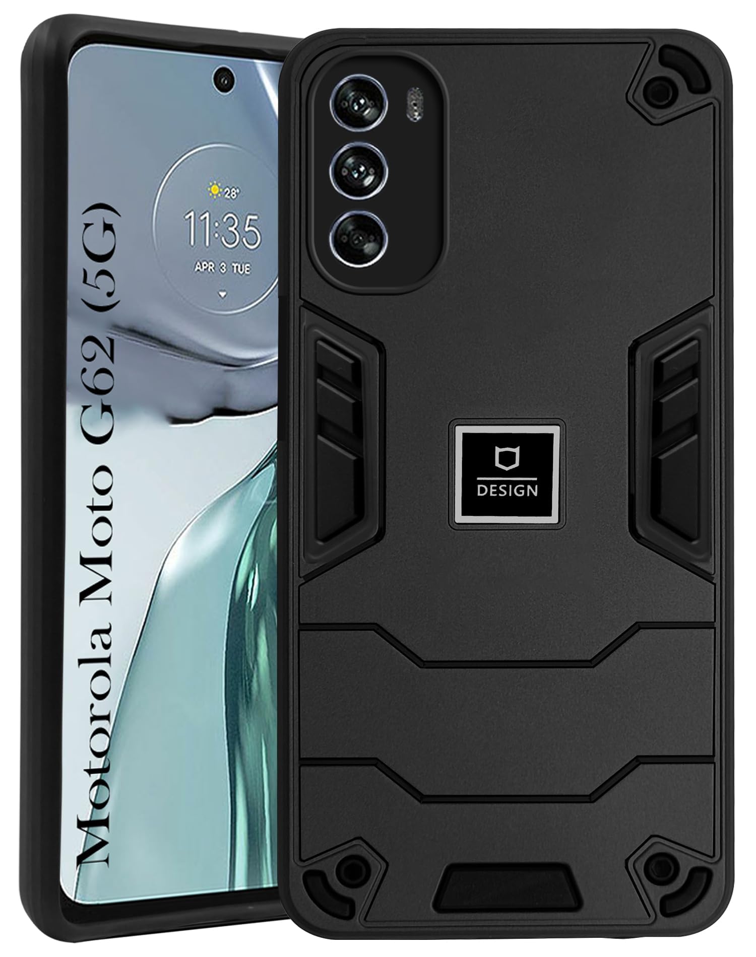 For Motorola Moto G62 5G Back Case Cover (Lightweight Hybrid Shockproof Polycarbonate)