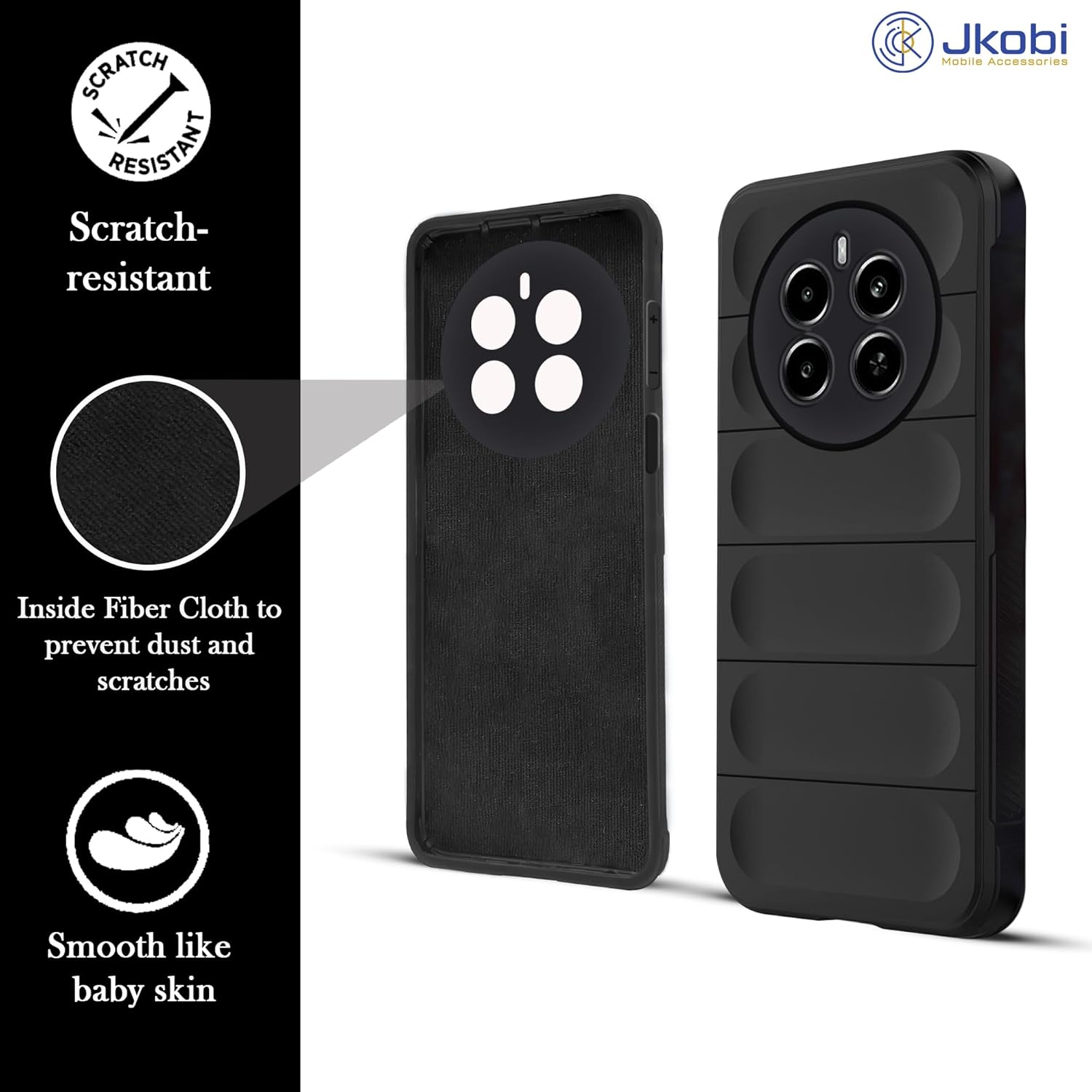 For Realme P1 5G Back Cover Case (Matte Liquid Silicone | Micro-Fiber Cloth Inside | Camera Protection | Shockproof)