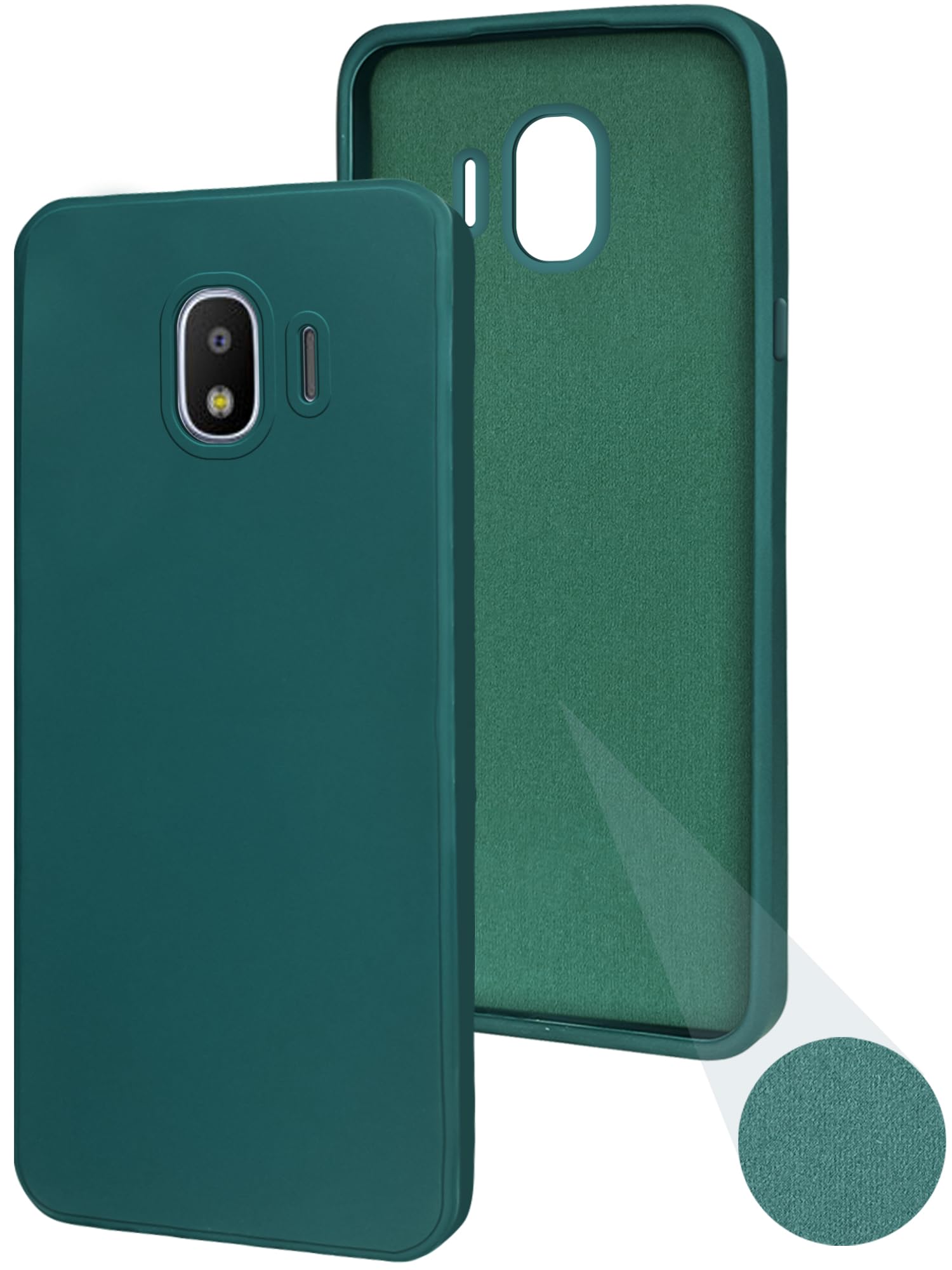 For Samsung Galaxy J2 Pro Back Cover Case (Inside Fiber Cloth | Smooth Matte Finish | Elegant Professional Look |Black)
