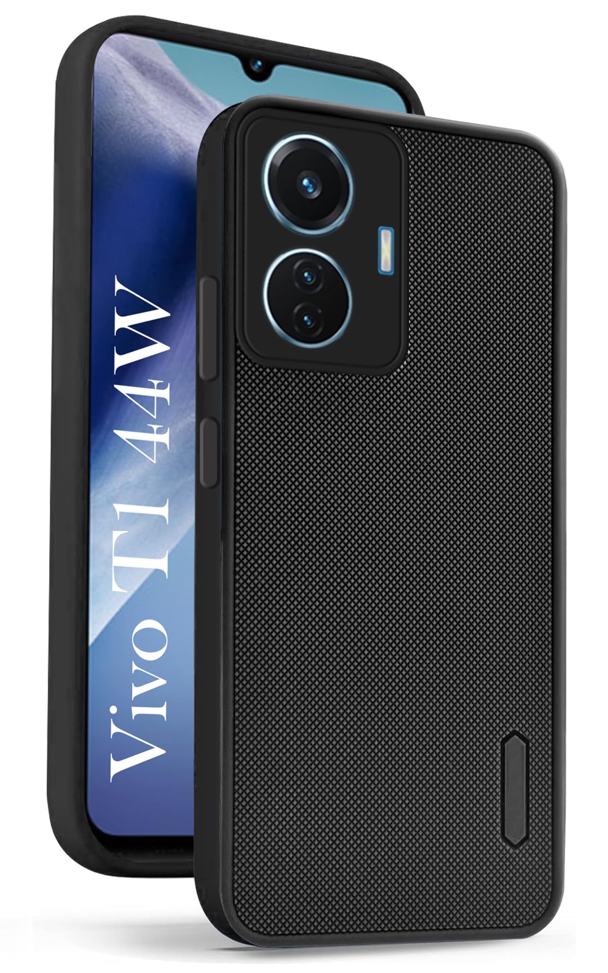 For Vivo T1 44W Back Cover Case (Textured Grip Design | Camera Protetion | Slim and Light Weight | Soft Touch and Feel)