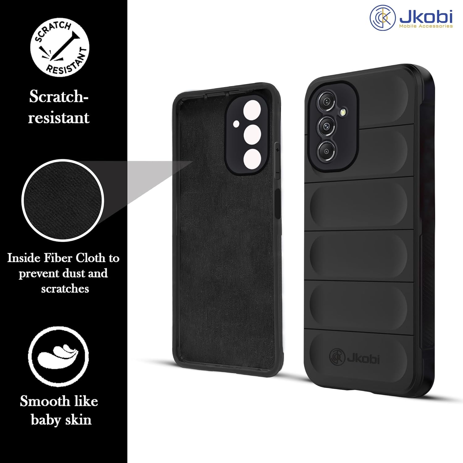 For Samsung Galaxy F34 5G Back Cover Case (Matte Liquid Silicone | Micro-Fiber Cloth Inside | Camera Protection | Shockproof)