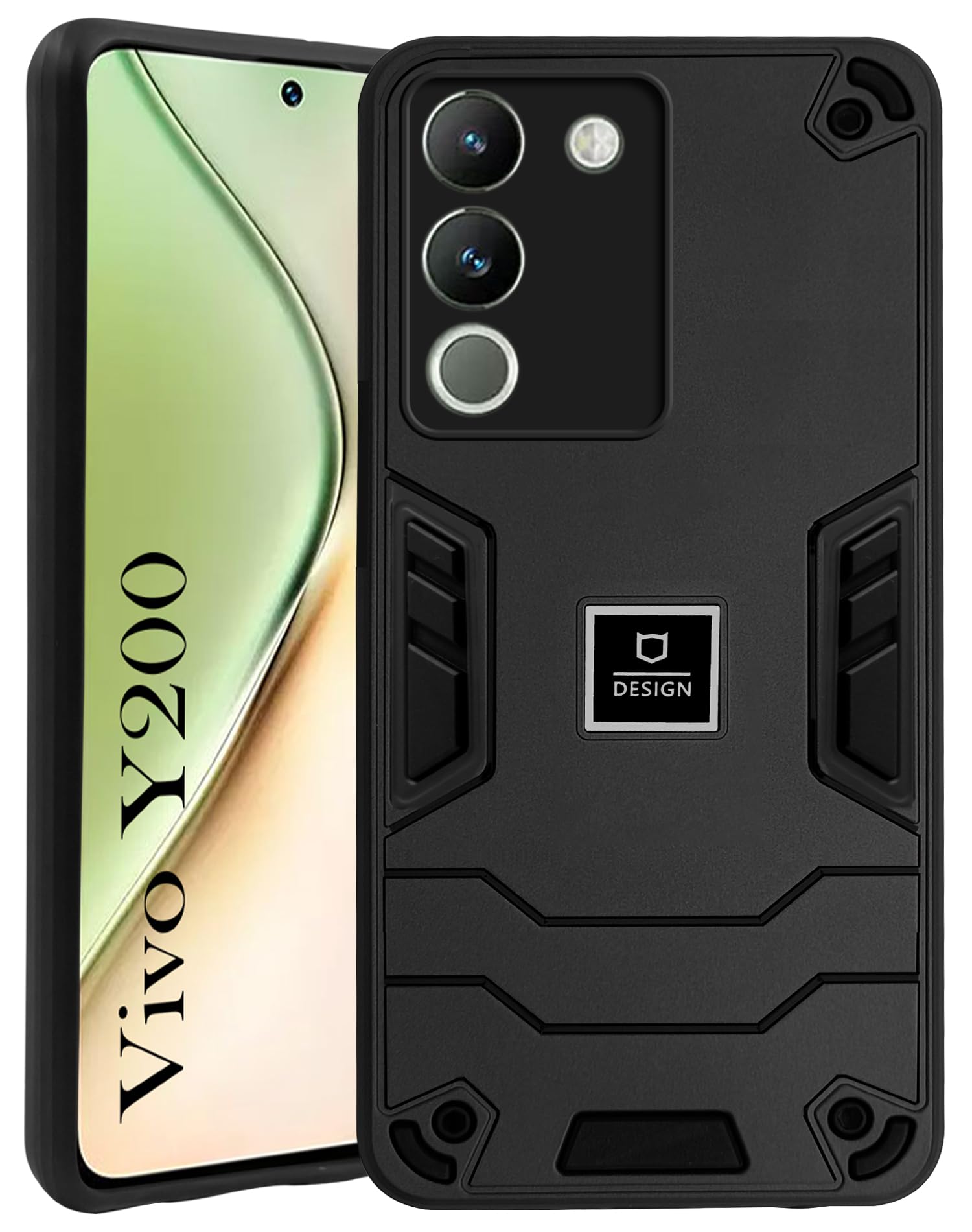 For Vivo Y200 Back Cover Case (Lightweight Hybrid Shockproof Polycarbonate)