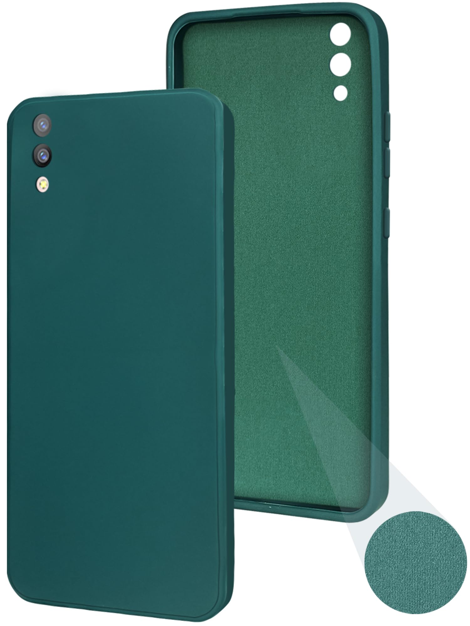 For Vivo V11 Pro Back Cover Case (Matte Finish Silicone with Inside Fiber Cloth)