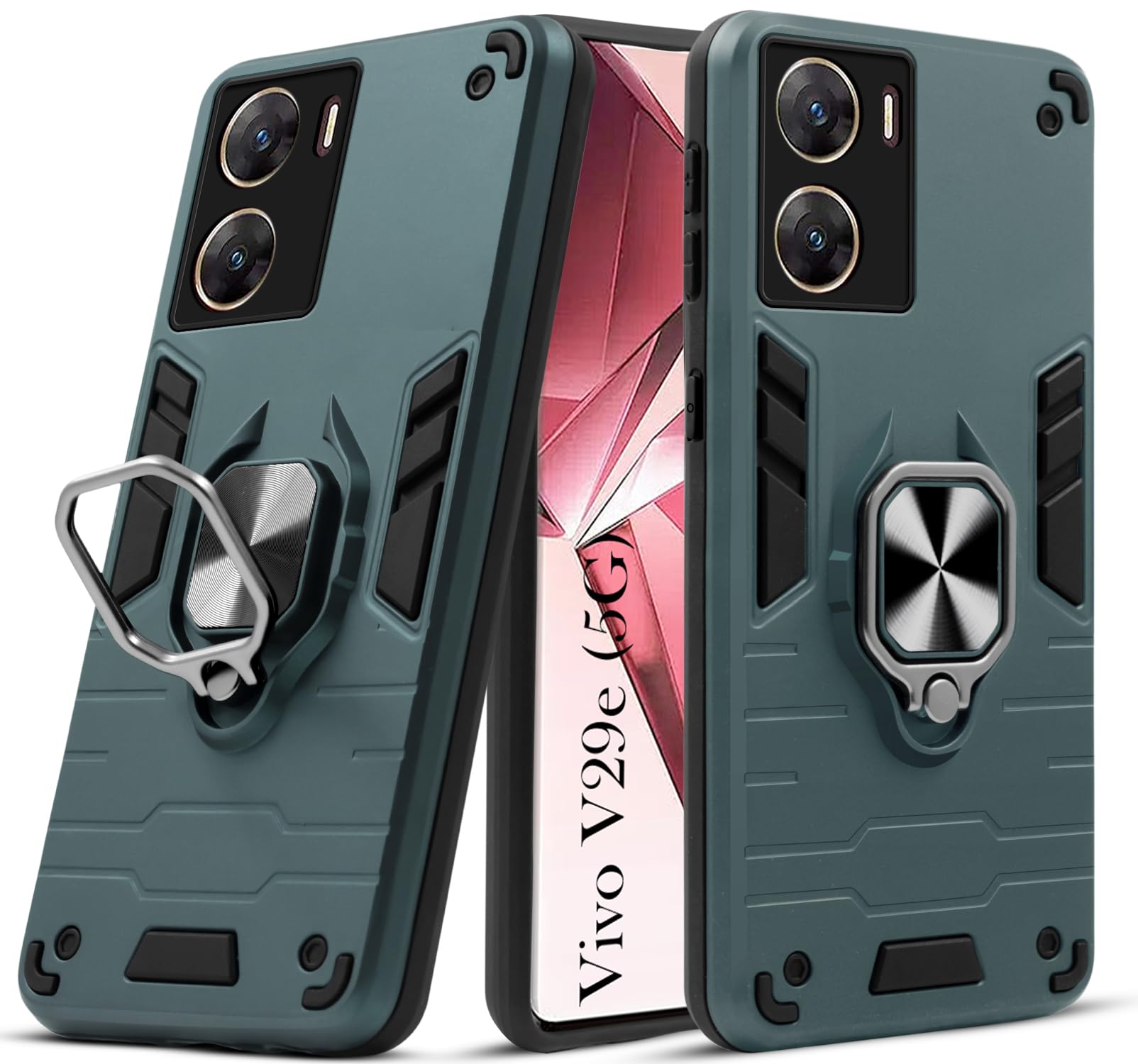 For Vivo V29e 5G Back Cover Case (Shockproof Polycarbonate Dual Layer Hybrid Armor)