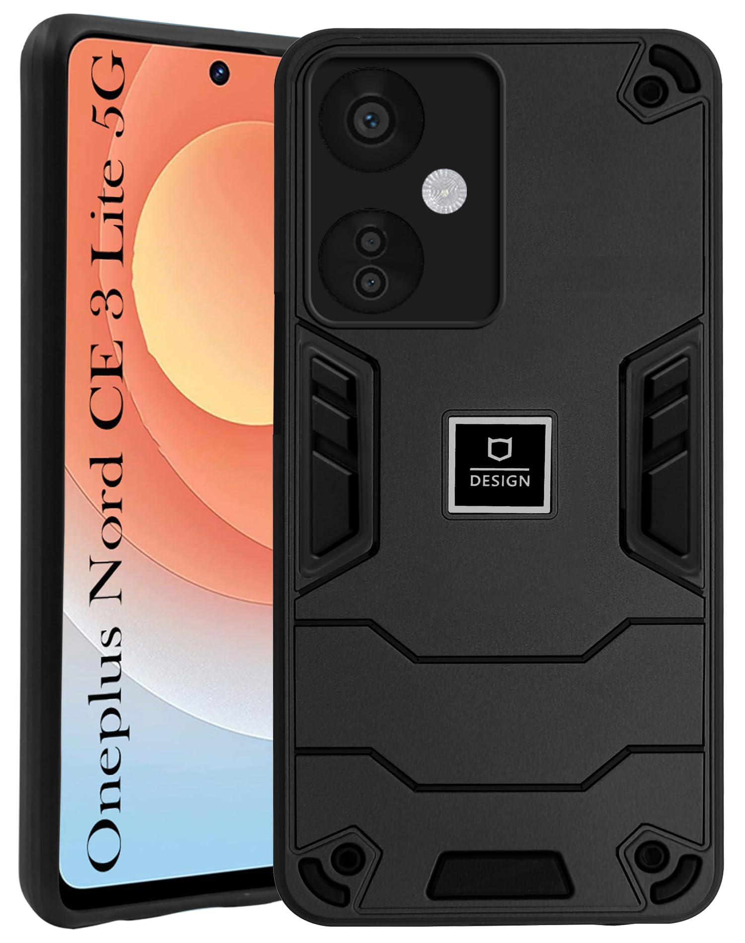 For OnePlus Nord CE 3 Lite Back Case Cover (Hybrid Shockproof Polycarbonate)