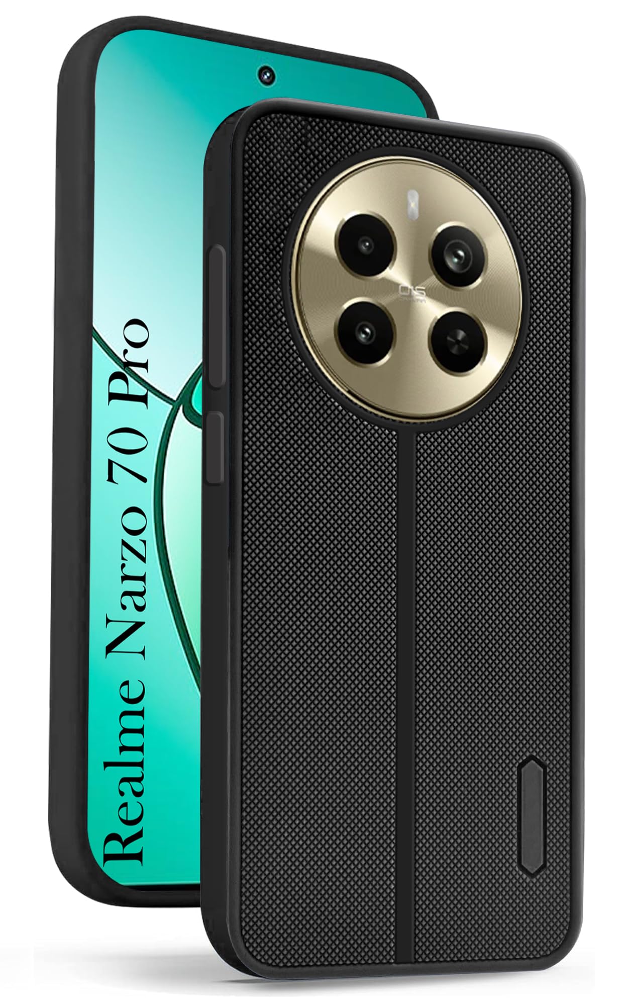 For Realme Narzo 70 Pro Back Cover Case (Textured Grip Design | Camera Protetion | Slim and Light Weight | Soft Touch and Feel)