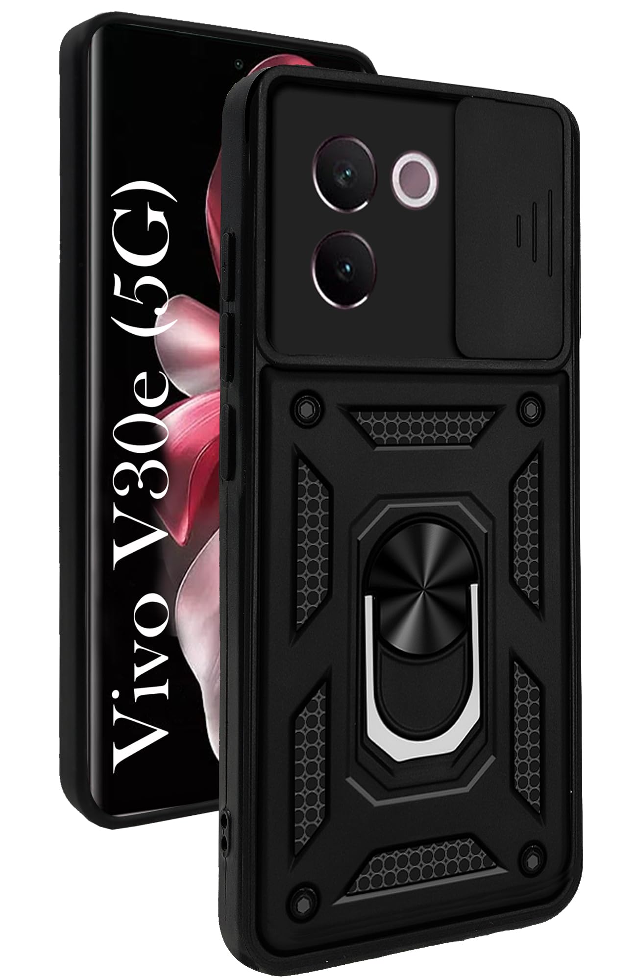 For Vivo V30e 5G Back Cover Case (Hybrid Dual Armor Polycarbonate)