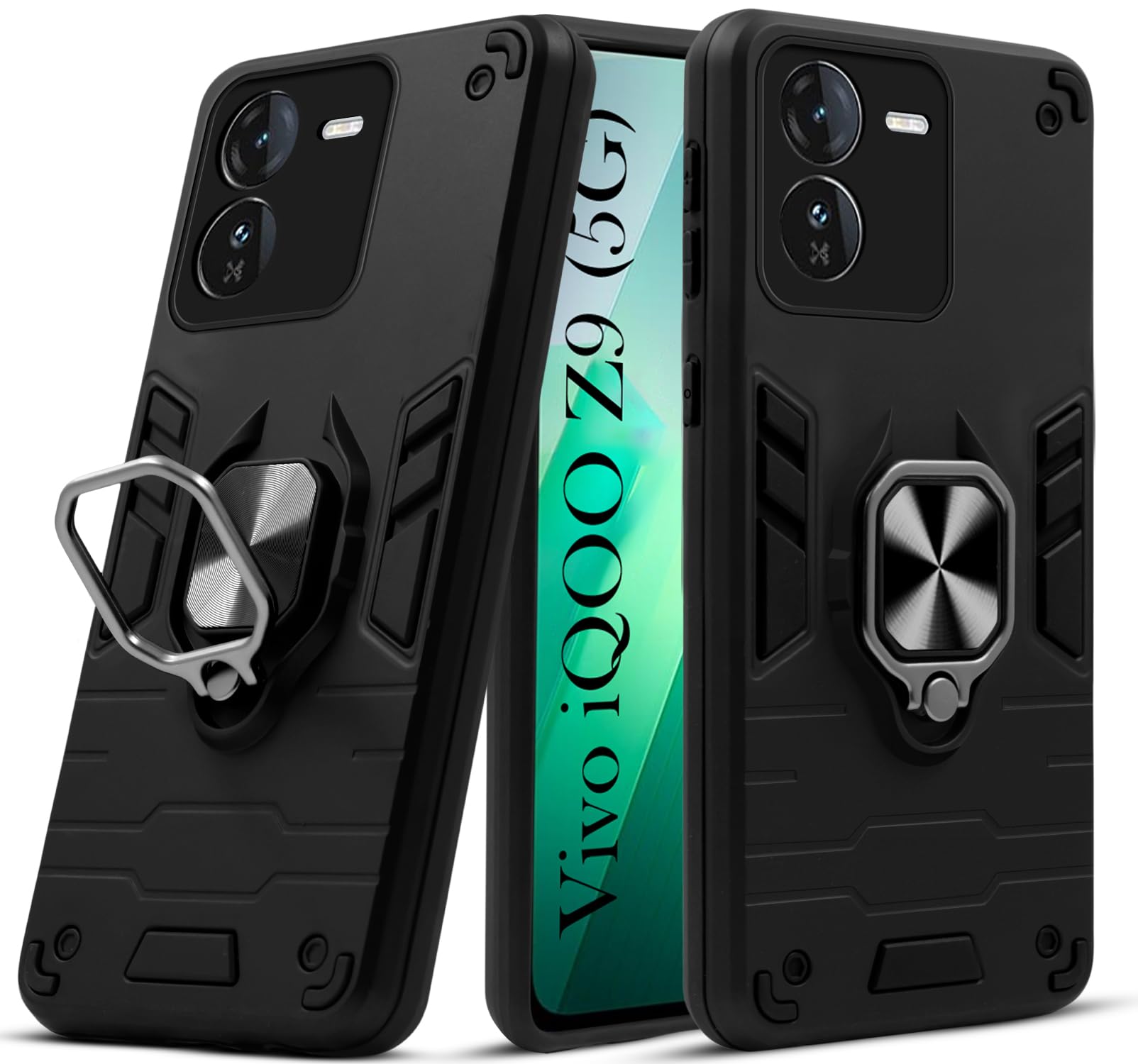 For Vivo IQOO Z9 5G Back Cover Case (Shockproof Polycarbonate Dual Layer Hybrid Armor)