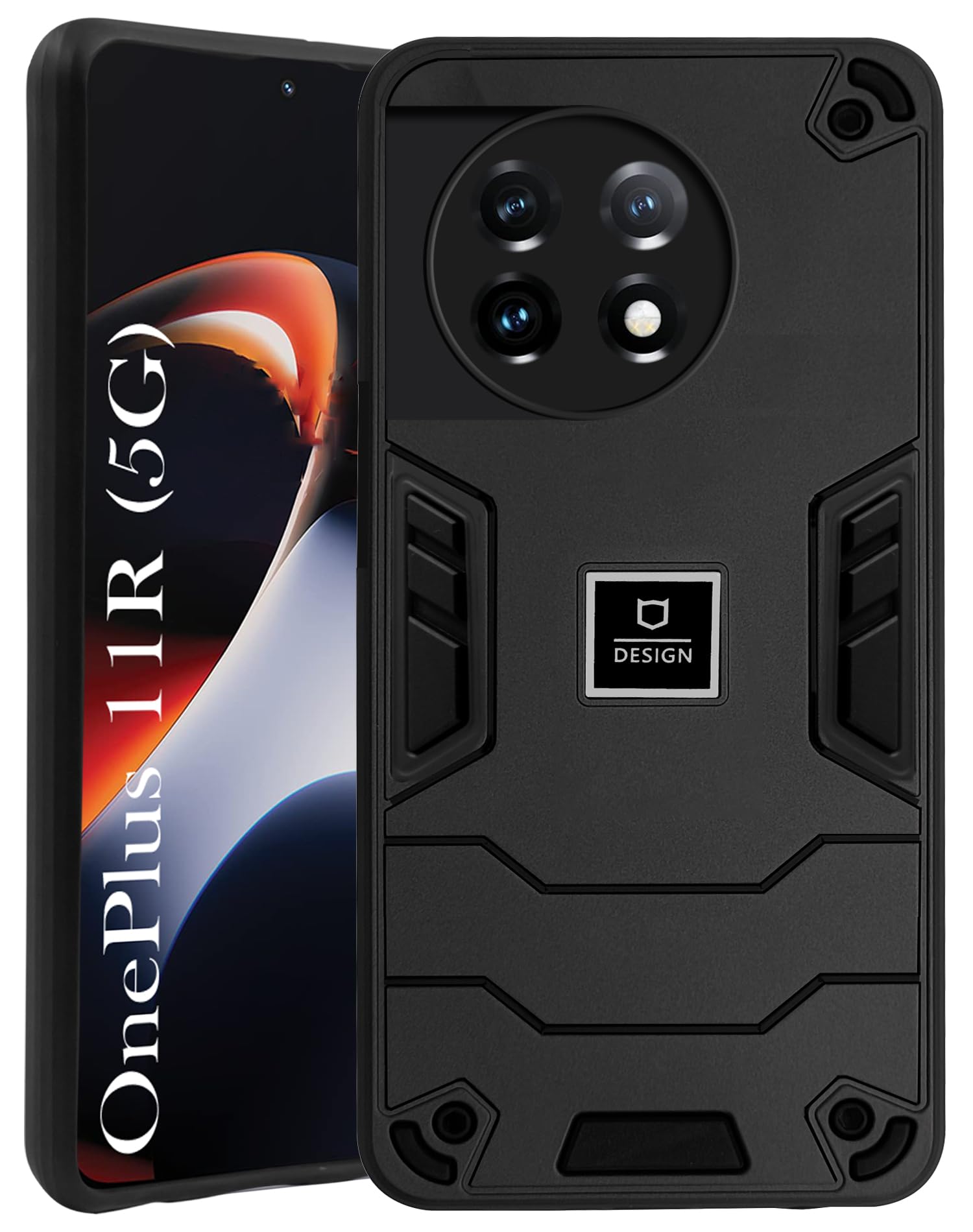 For OnePlus 11R Back Cover Case (Lightweight Hybrid Armor Shockproof Polycarbonate)