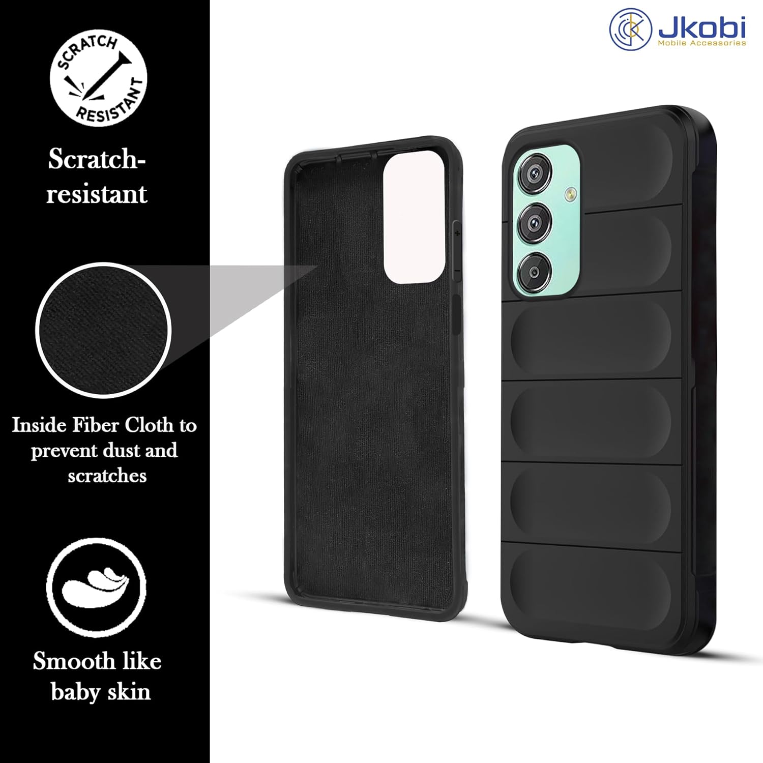 For Samsung Galaxy F15 5G Back Cover Case (Matte Liquid Silicone | Micro-Fiber Cloth Inside | Camera Protection | Shockproof)
