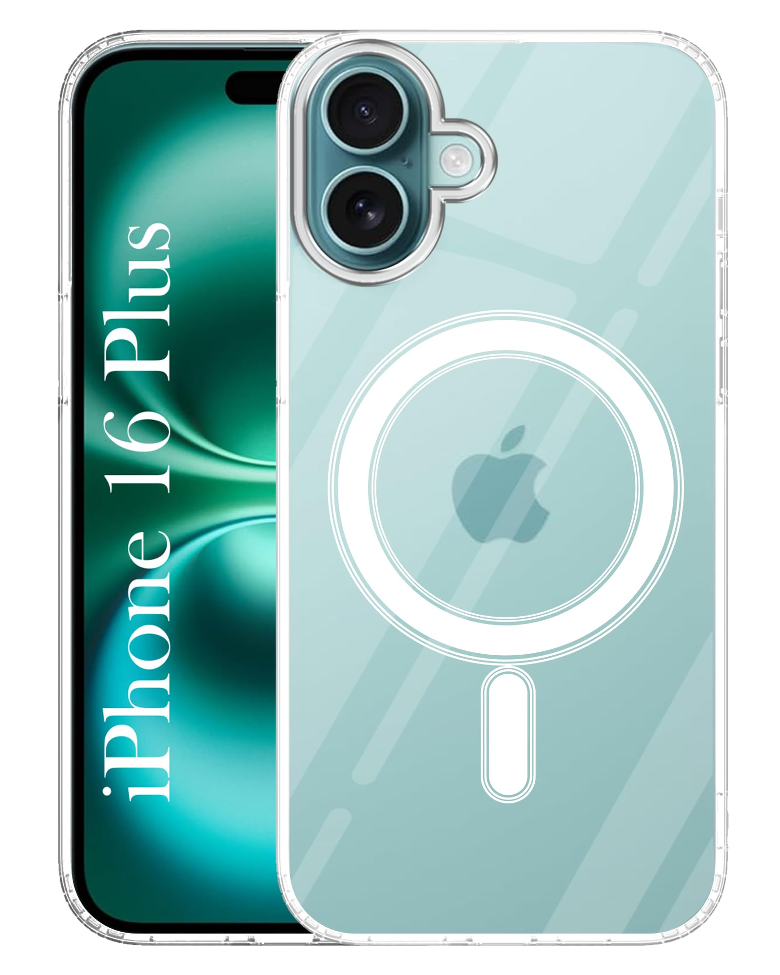 For Apple iPhone 16 Plus Back Cover Case ( MagSafe Compatible Wireless Charging | Hybrid Camera Bump Protection | Shockproof Polycarbonate Material)