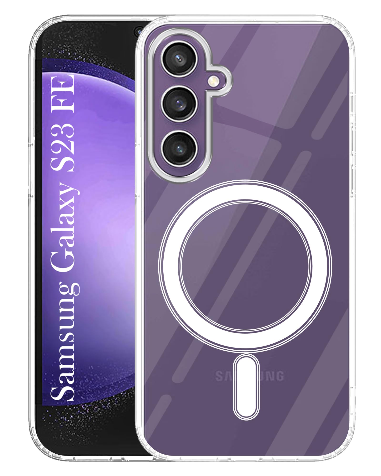 For Samsung Galaxy S23 FE 5G Back Cover Case ( MagSafe Compatible Wireless Charging | Hybrid Camera Bump Protection | Shockproof Polycarbonate