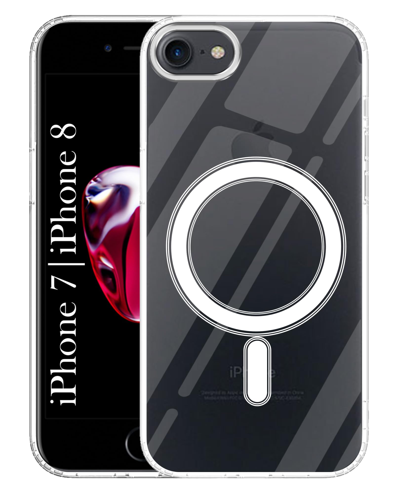 For Apple iPhone 7 | iPhone 8 Back Cover Case ( MagSafe Compatible Wireless Charging | Hybrid Camera Bump Protection | Shockproof Polycarbonate
