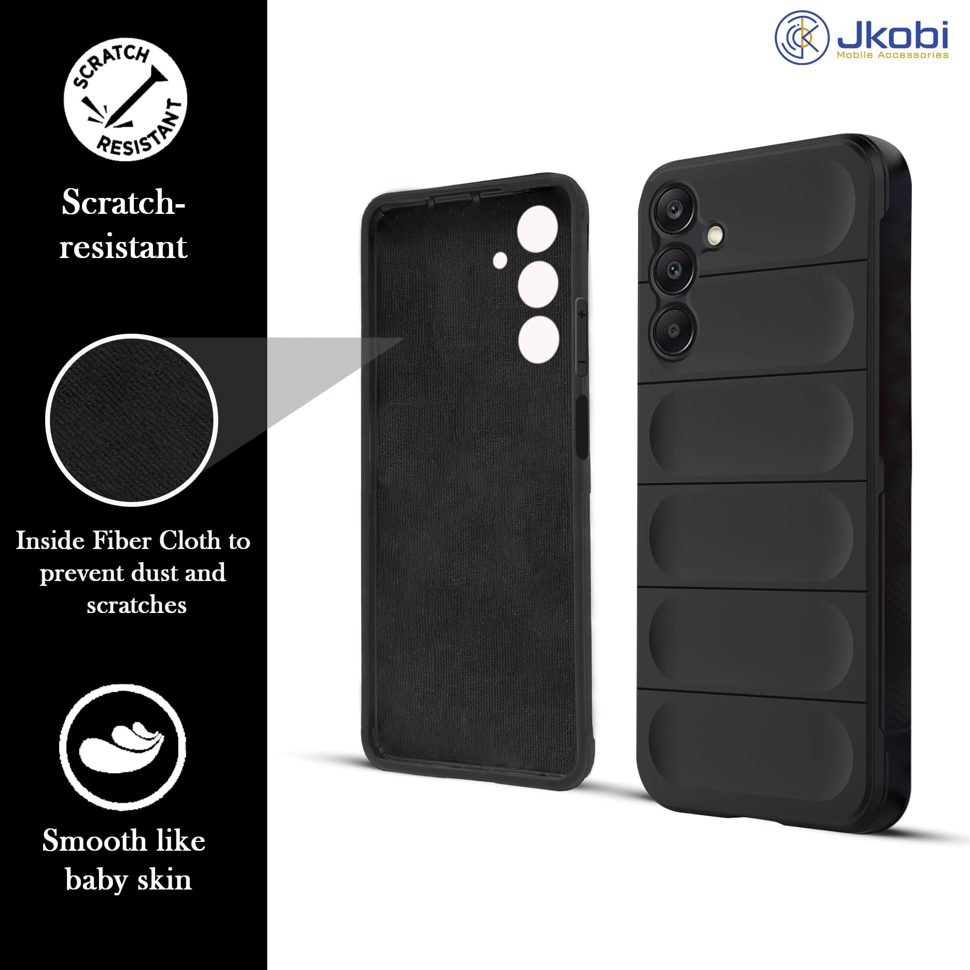 For Samsung Galaxy A15 5G Back Case Cover (Matte Liquid Silicone | Micro-Fiber Cloth Inside | Shockproof | Camera Protection)
