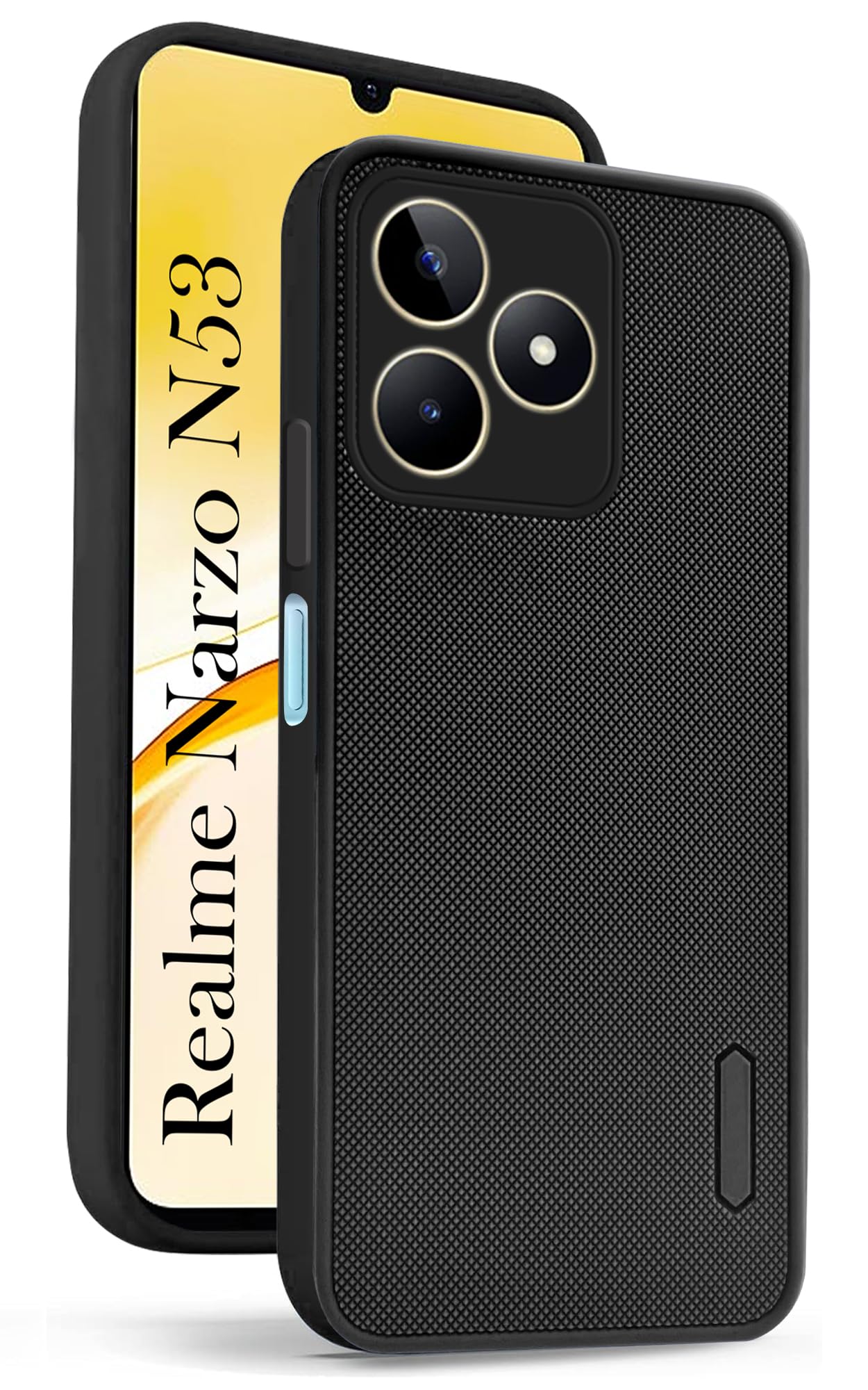For Realme Narzo N53 Back Cover Case (Textured Grip Design | Camera Protetion | Slim and Light Weight | Soft Touch and Feel)