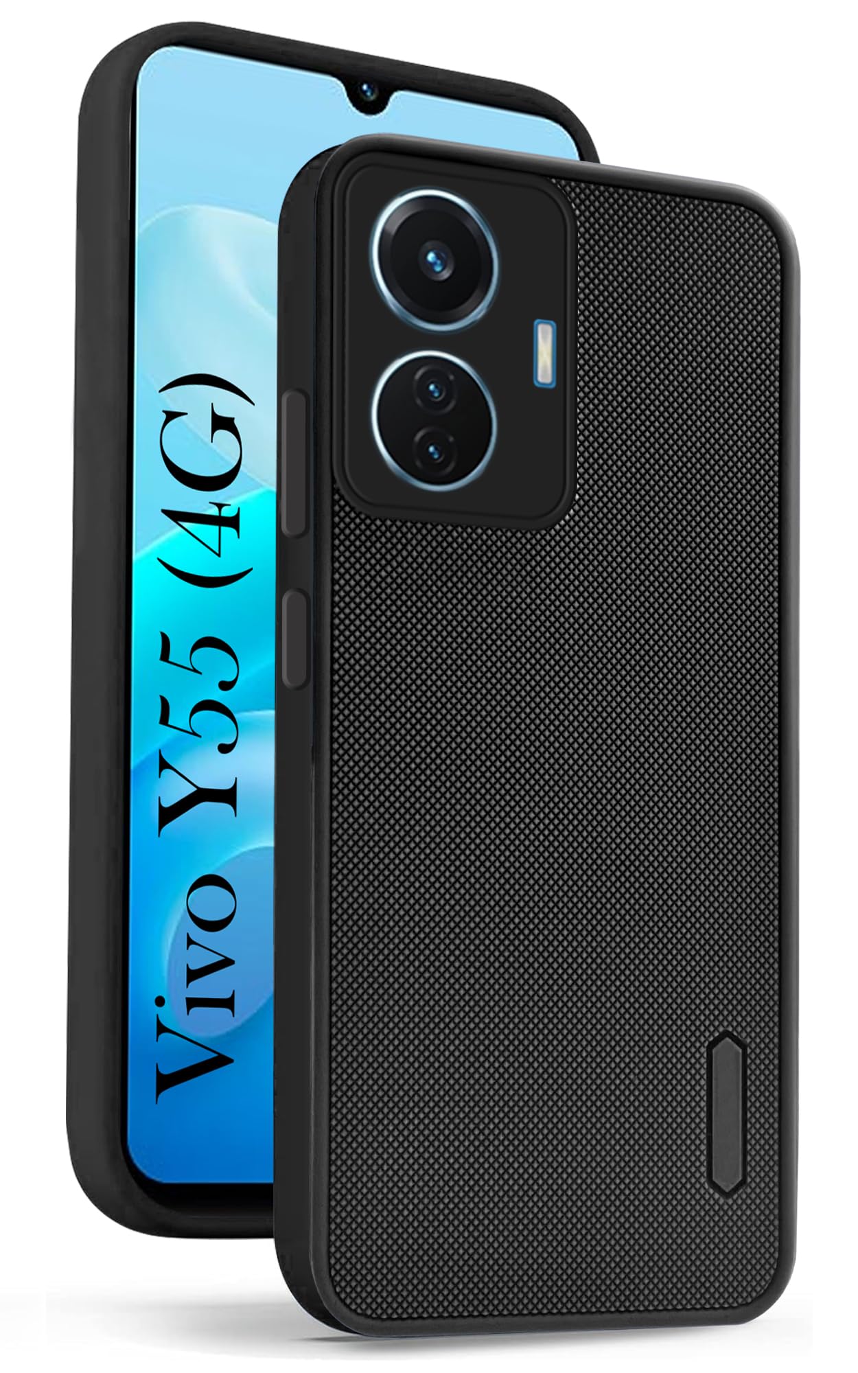 For Vivo Y55 4G Back Cover Case (Textured Grip Design | Camera Protetion | Slim and Light Weight | Soft Touch and Feel)