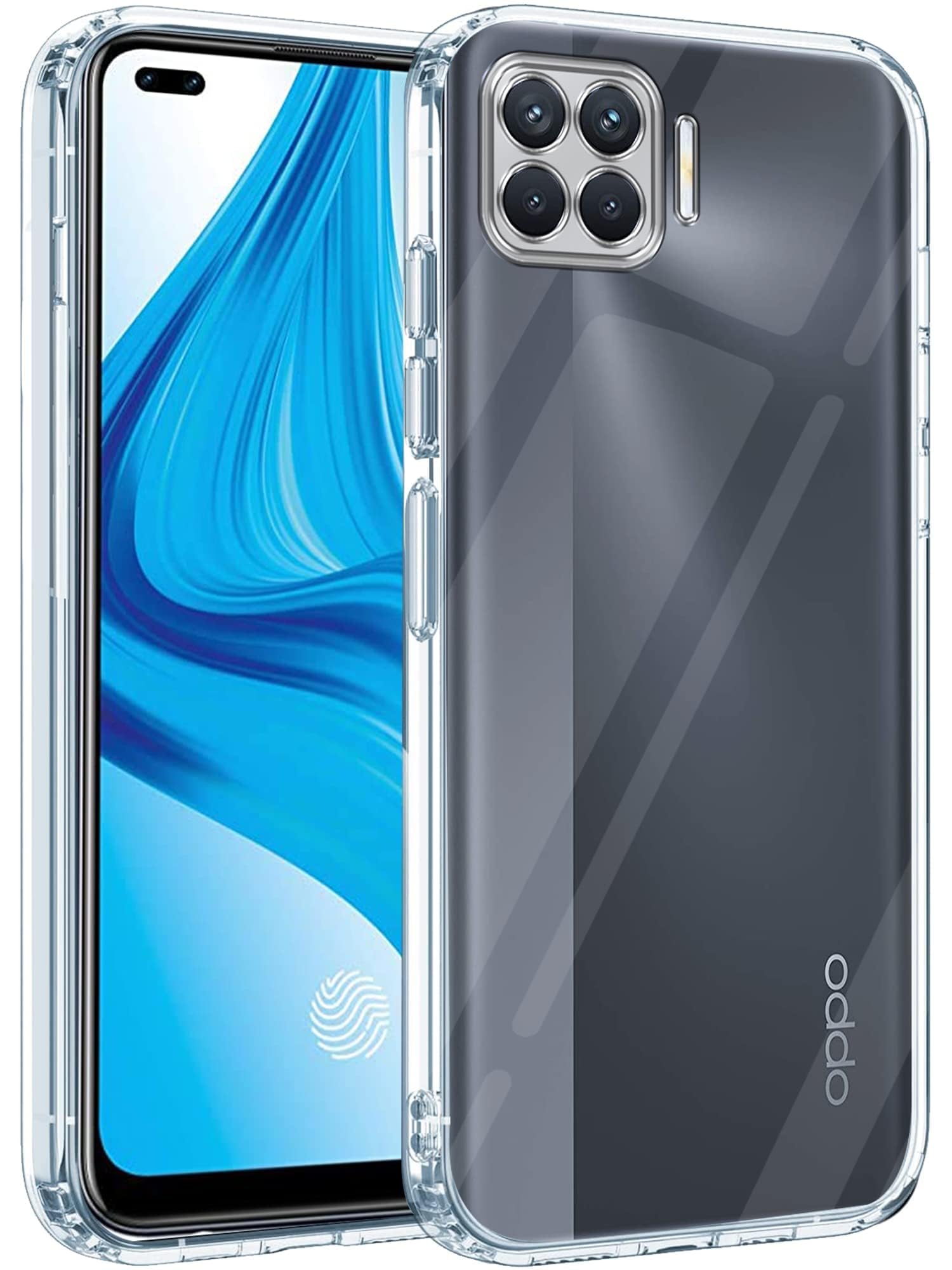 For Oppo A93 Back Cover (Silicone Clear Case with Camera Protection | Soft and Flexible | Transparent)