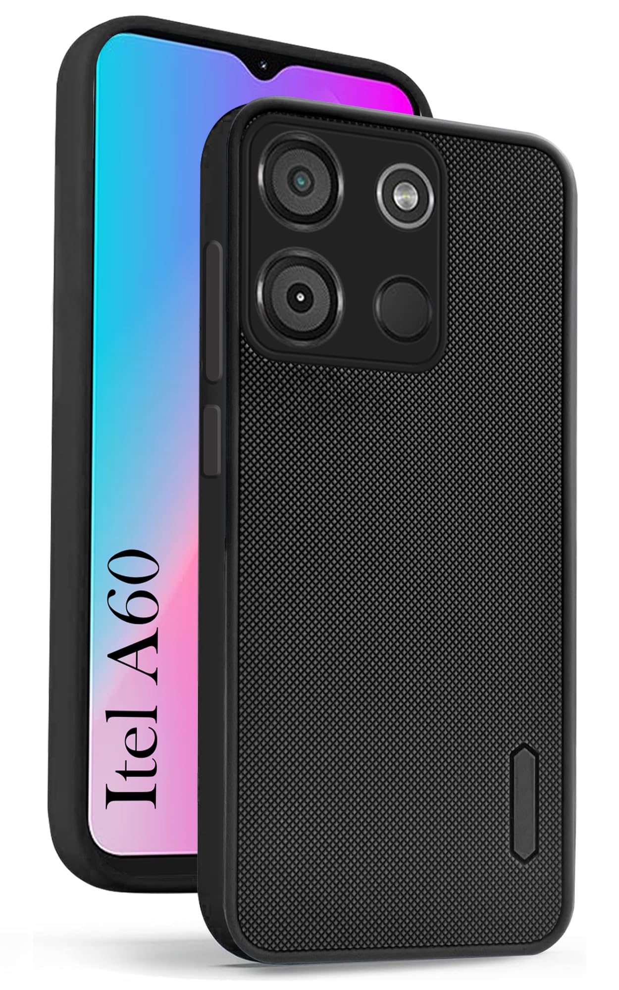 For Itel A60 Back Cover Case (Textured Grip Design | Camera Protetion | Slim and Light Weight | Soft Touch and Feel)
