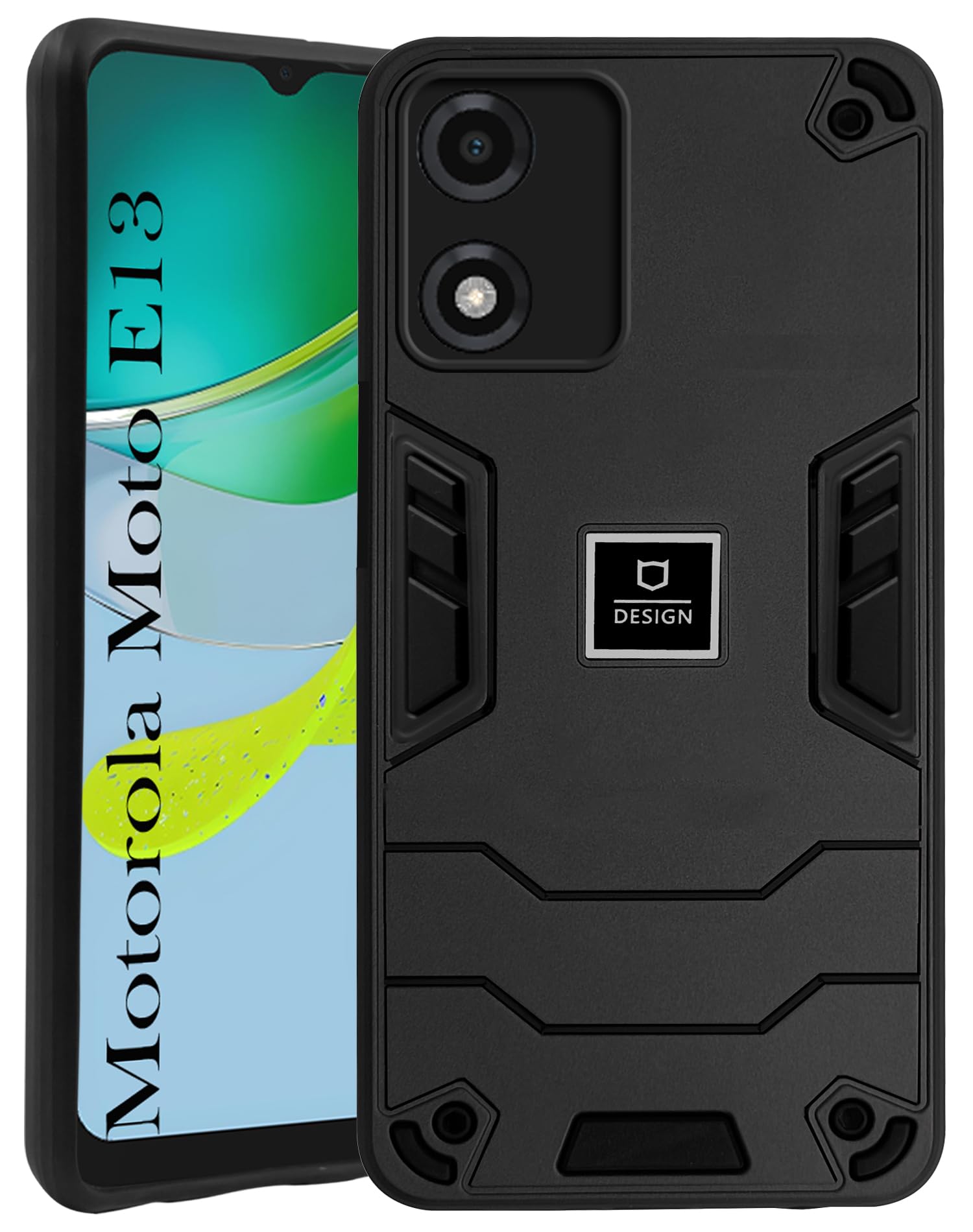 For Motorola Moto E13 Back Cover Case (Lightweight Hybrid Shockproof Polycarbonate)