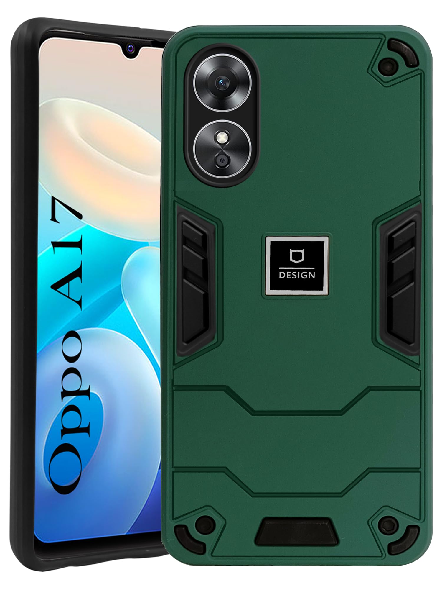 For Oppo A17 Back Cover Case (Lightweight Hybrid Armor Shockproof Polycarbonate)
