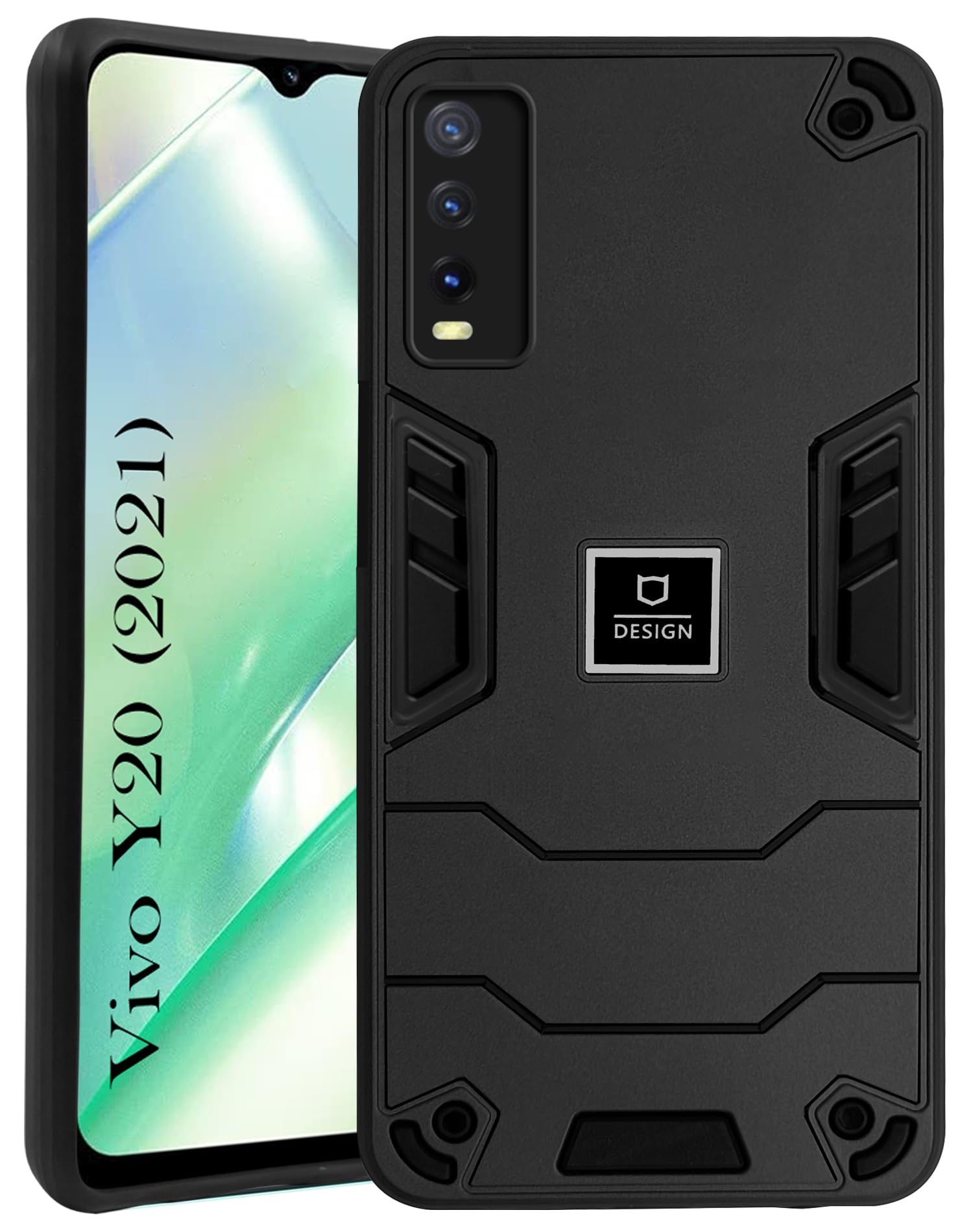 For Vivo Y20 2021 Back Cover Case (Slim Lightweight Design | 360 Degree Shockproof Impact Resistant)