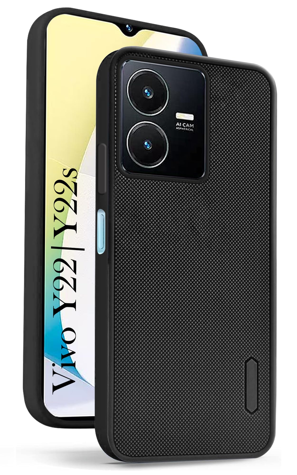 For Vivo Y22 | Vivo Y22s Back Cover Case (Textured Grip Design | Camera Protetion | Slim and Light Weight | Soft Touch and Feel)