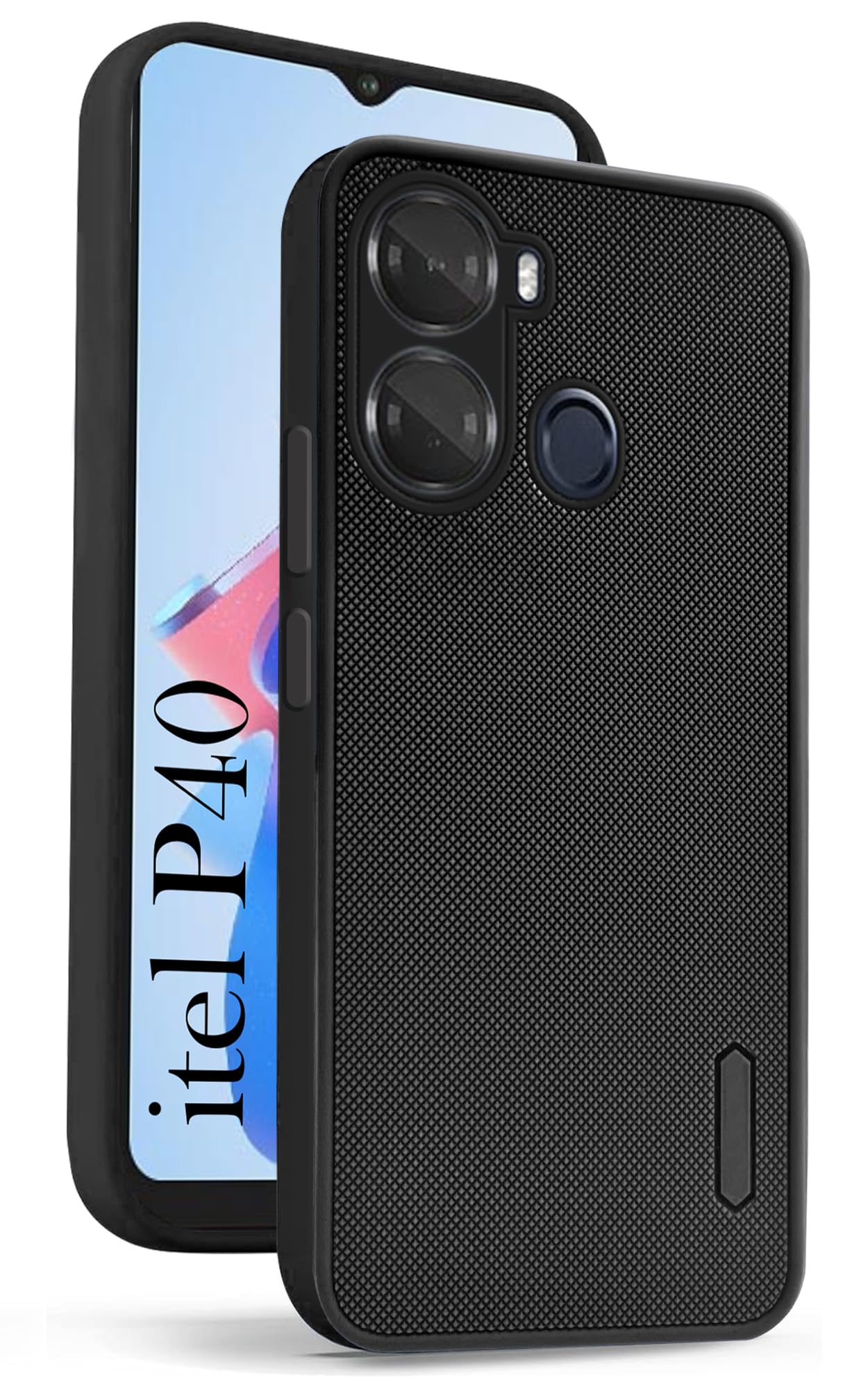 For Itel P40 Back Cover Case (Textured Grip Design | Camera Protetion | Slim and Light Weight | Soft Touch and Feel)