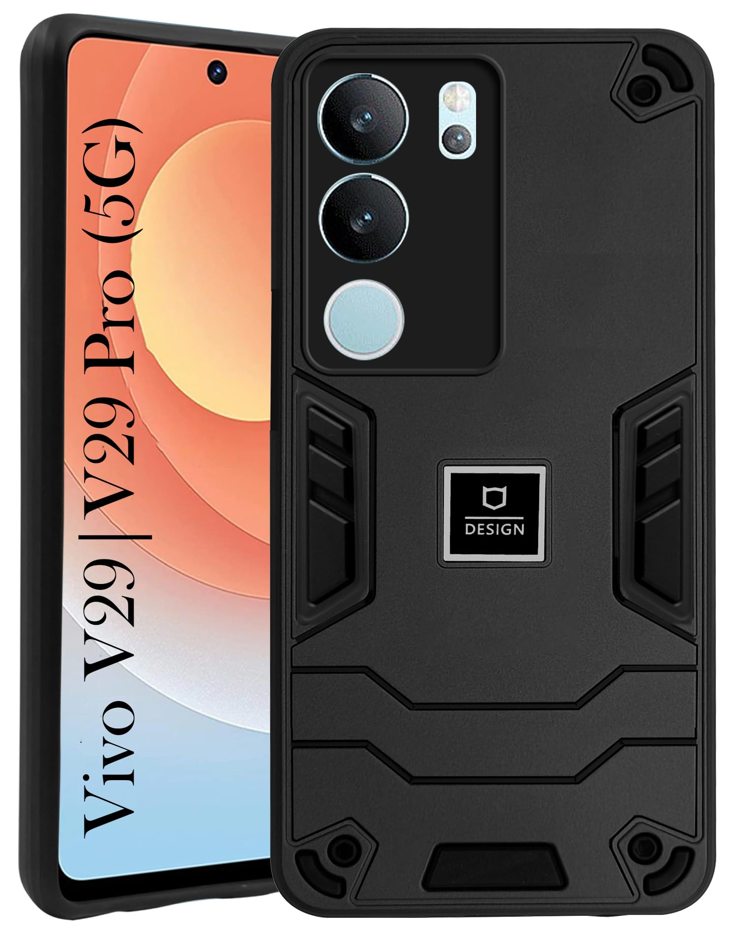 For Vivo V29 | Vivo V29 Pro 5G Back Cover Case (Lightweight Hybrid Shockproof Polycarbonate)